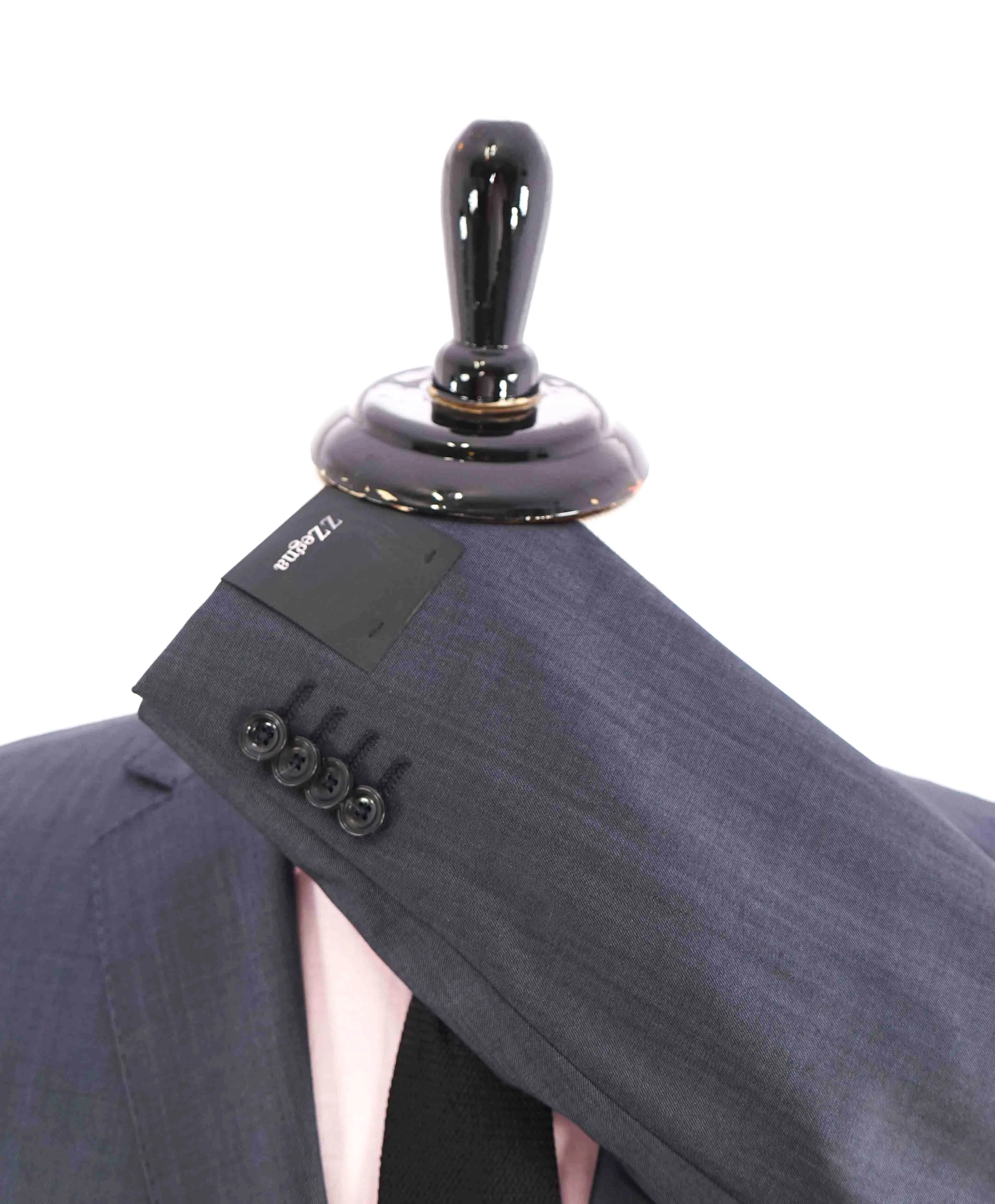 $995 Z ZEGNA - Steel Blue Sharkskin *WOOL / MOHAIR* Blazer - 40R