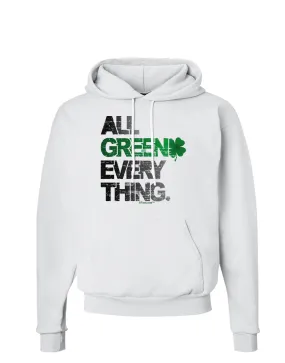 All Green Everything Distressed Hoodie Sweatshirt