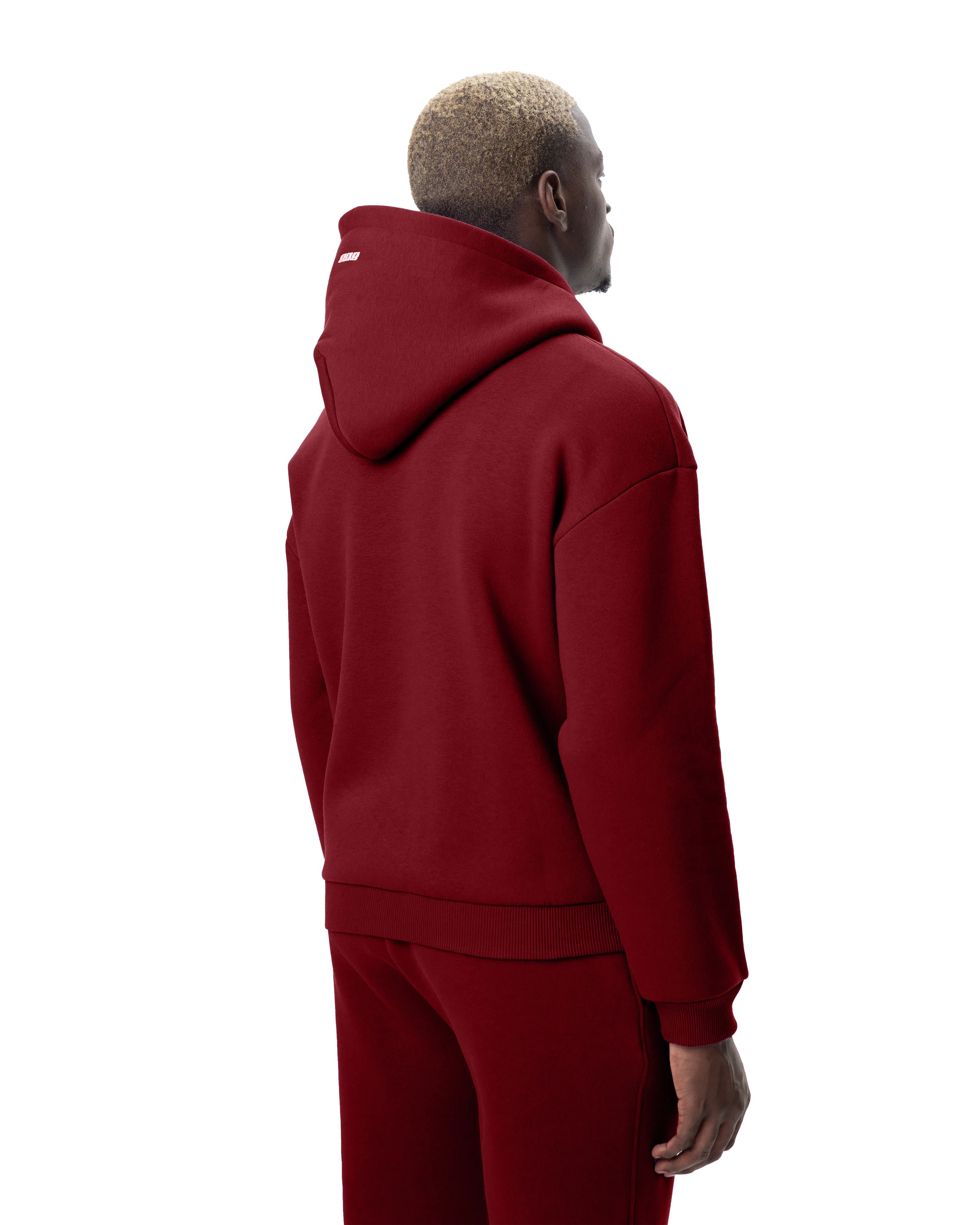 Basic Hoodie Wine Red
