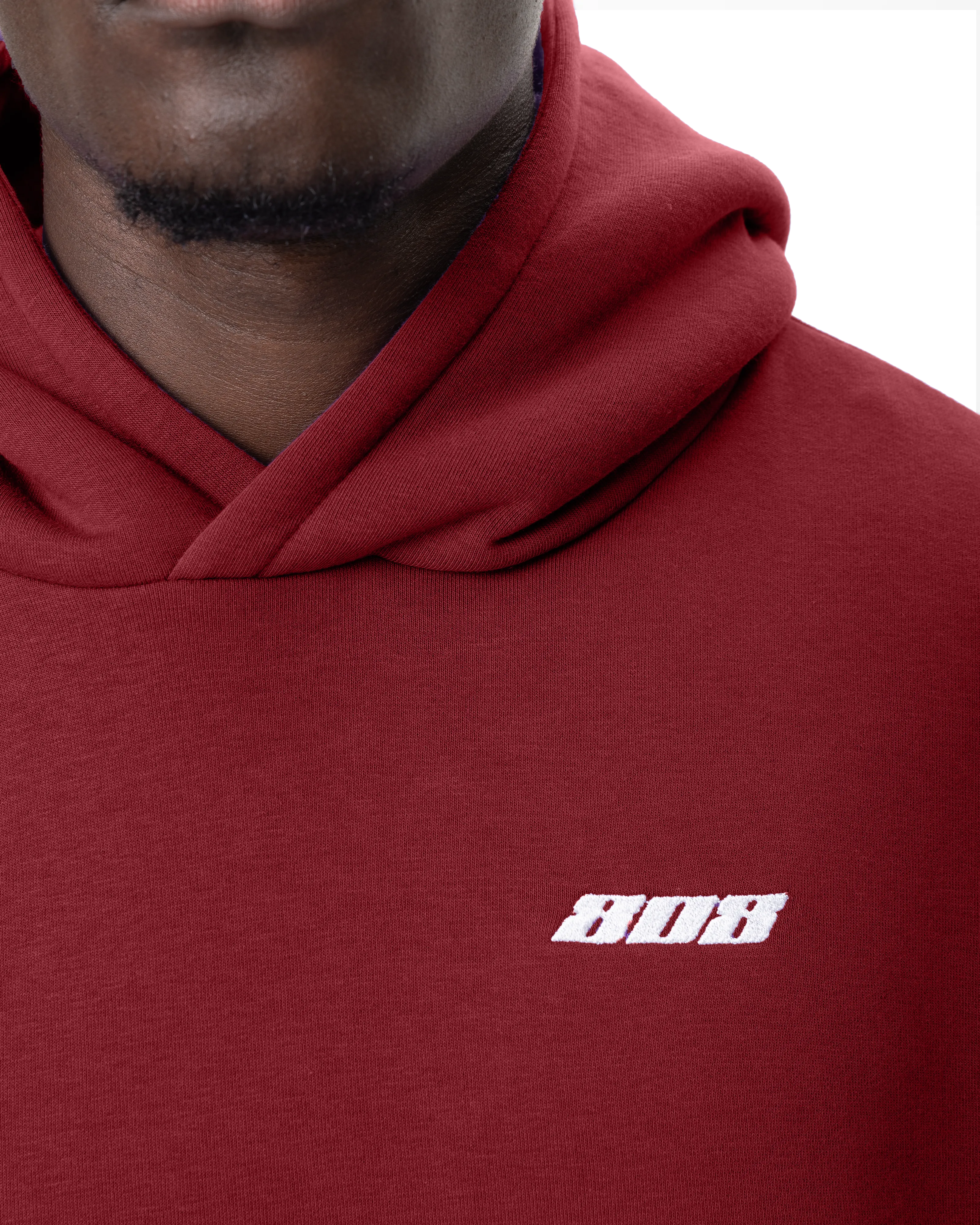 Basic Hoodie Wine Red