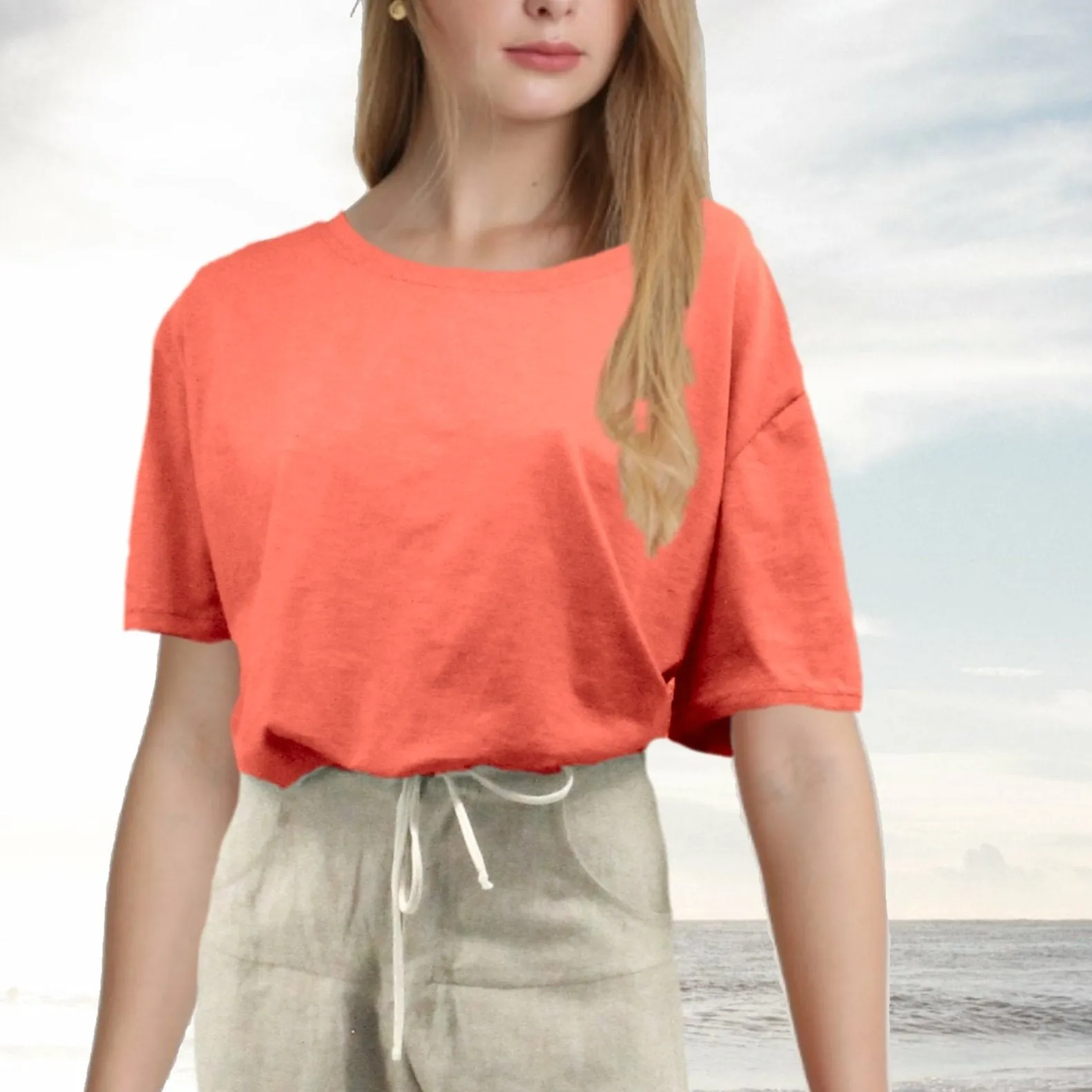 Basic T shirt in bio slubtricot / Basic T shirt in organic slub jersey