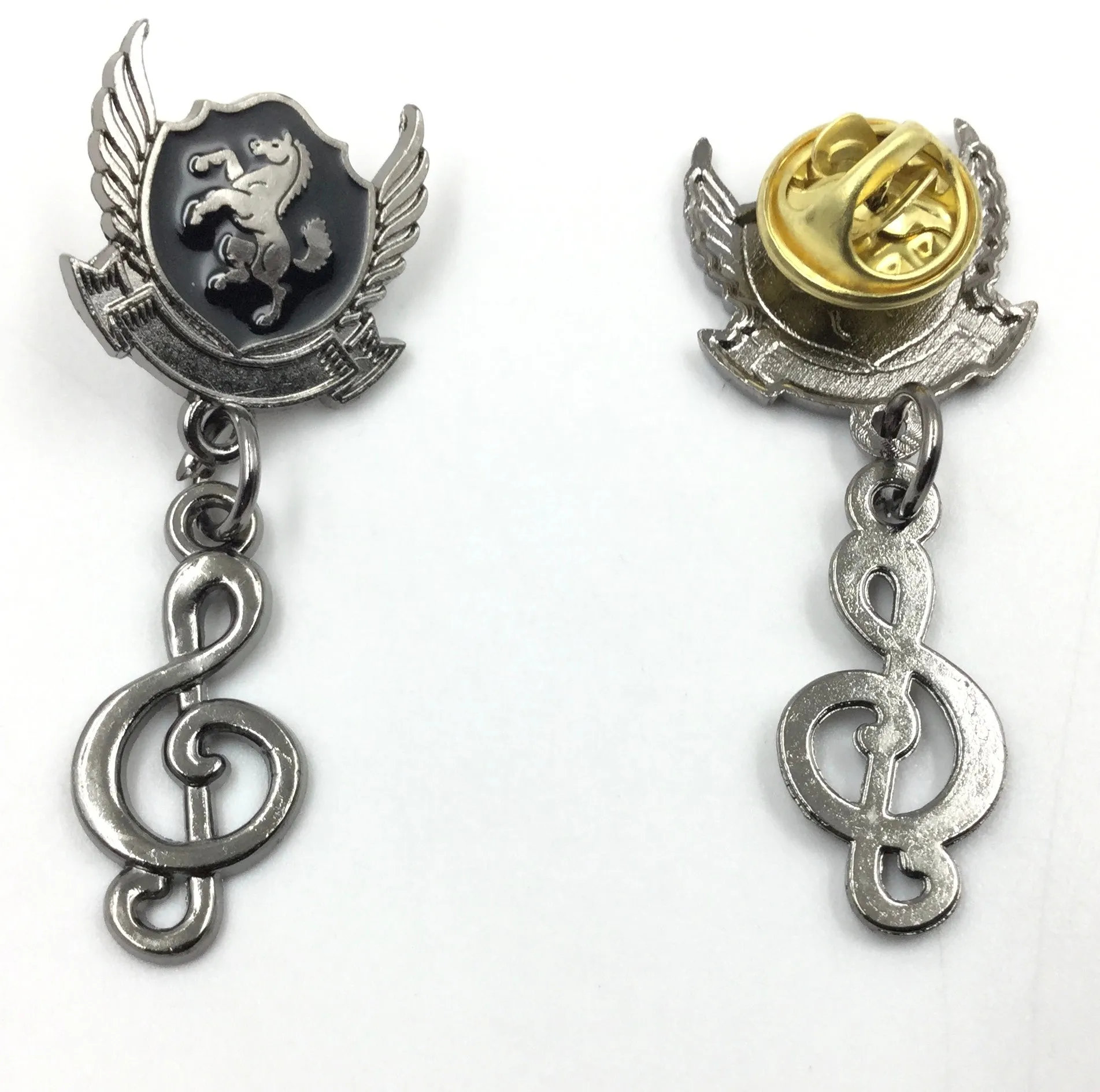 Black Nickel Hanging Collarpin Buttons