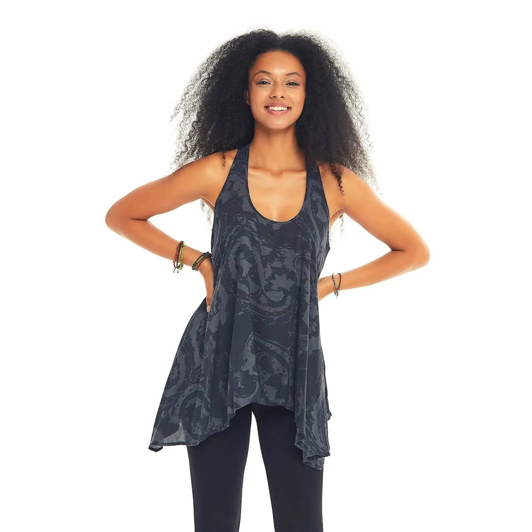 Boho Tunic Grey Top