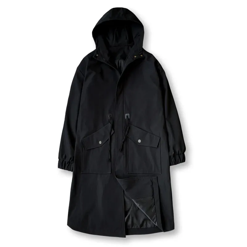 Chicmy-Trench Coat Mens New Fashion Overcoat Men Casual Slim Fit Windbreaker Solid Long Coat Male Autumn Homme Black/Khaki/Army green