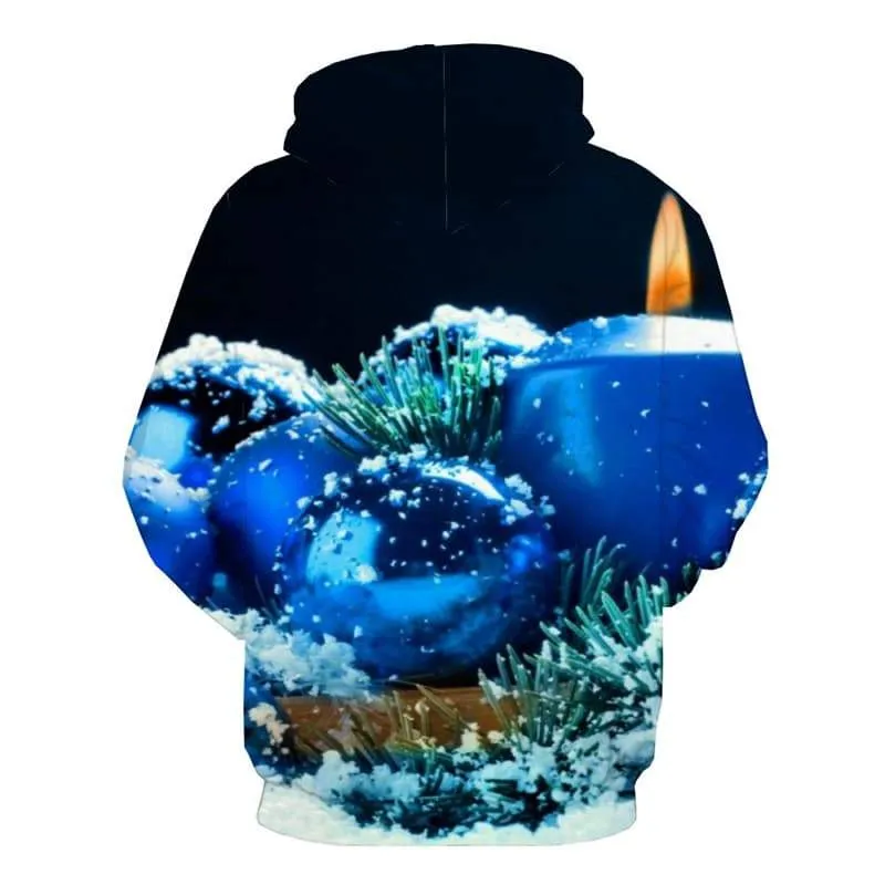Christmas Sweatshirts men Party Hooded Casual Snow Hoodie Print Flame Sweatshirt Printed