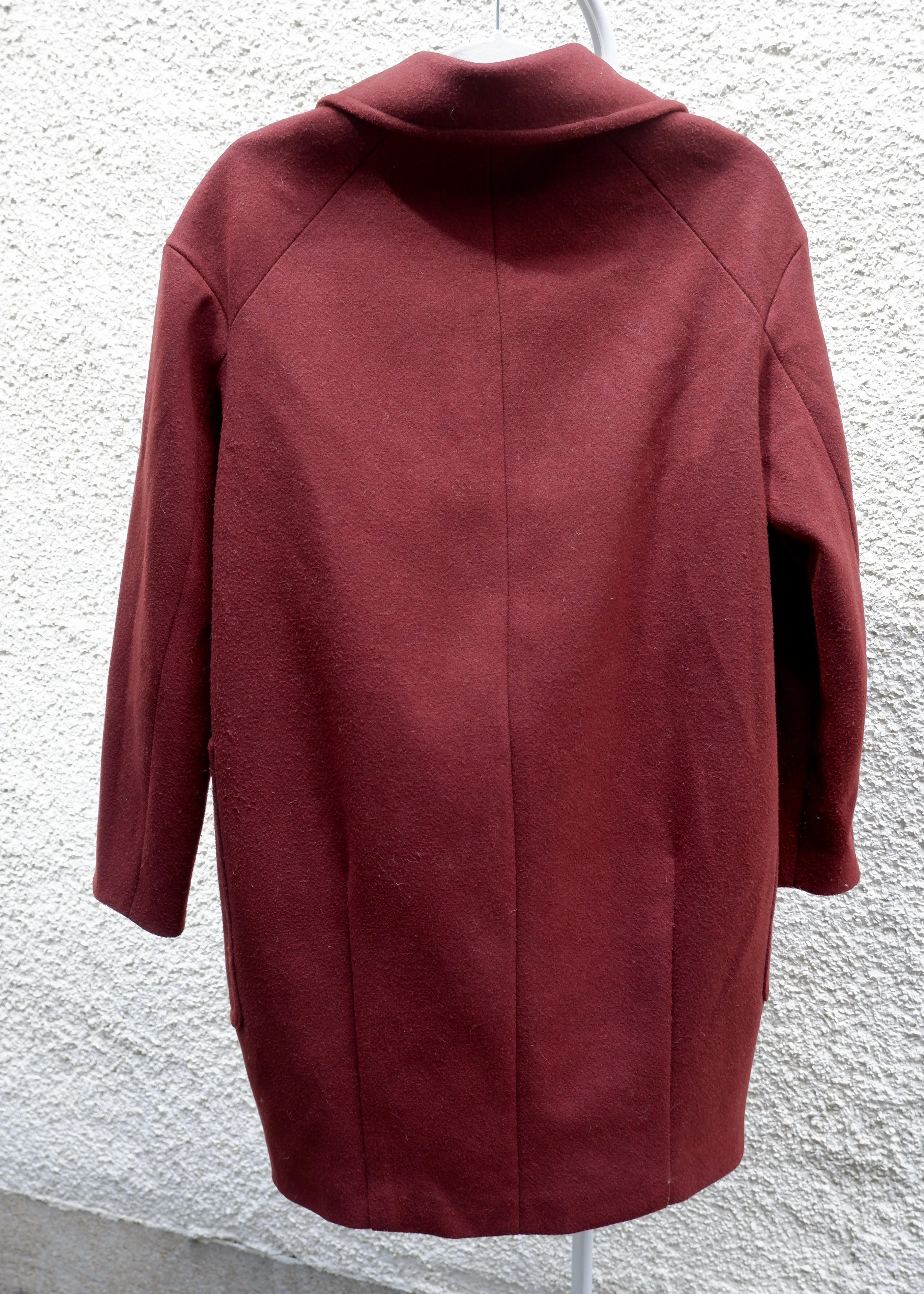 Classic Burgundy Overcoat - 4