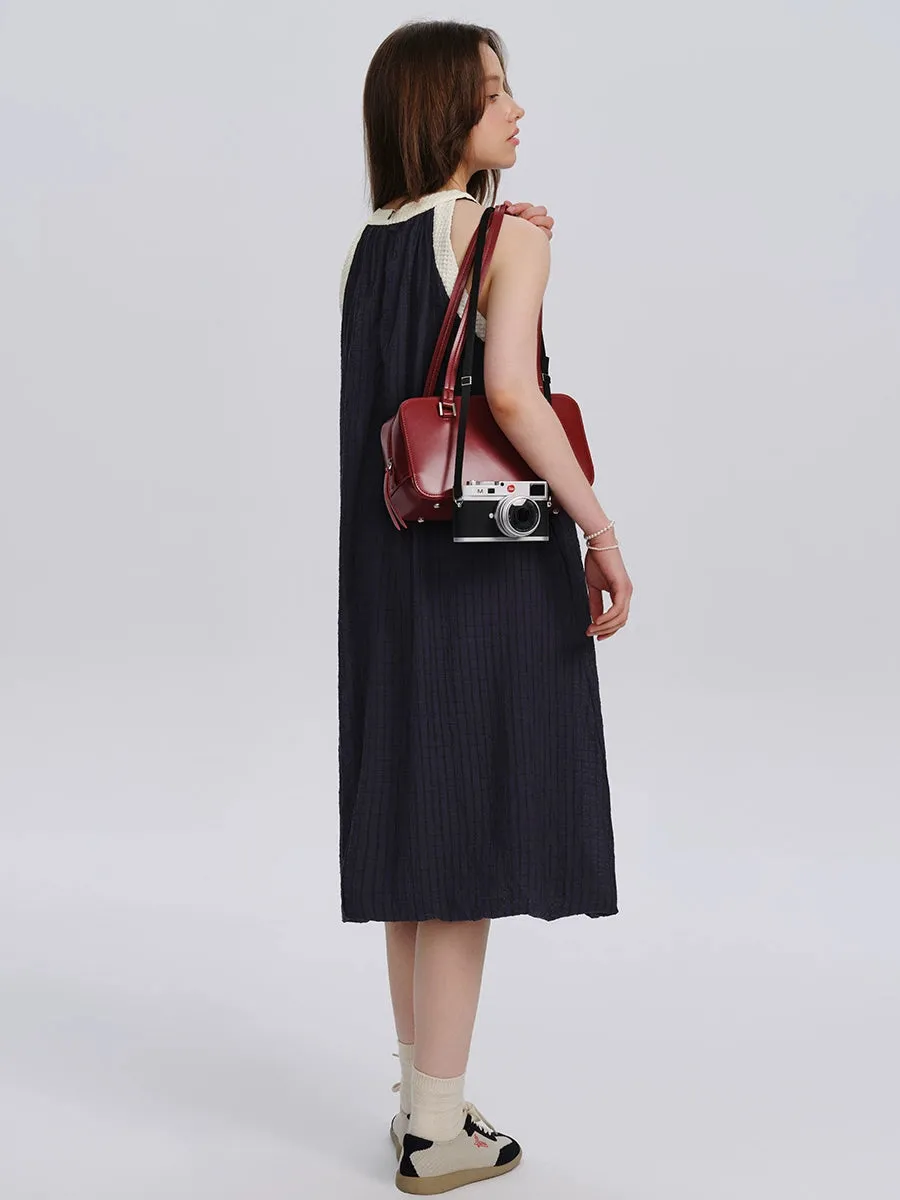 Contrasting Stitch Slip Dress