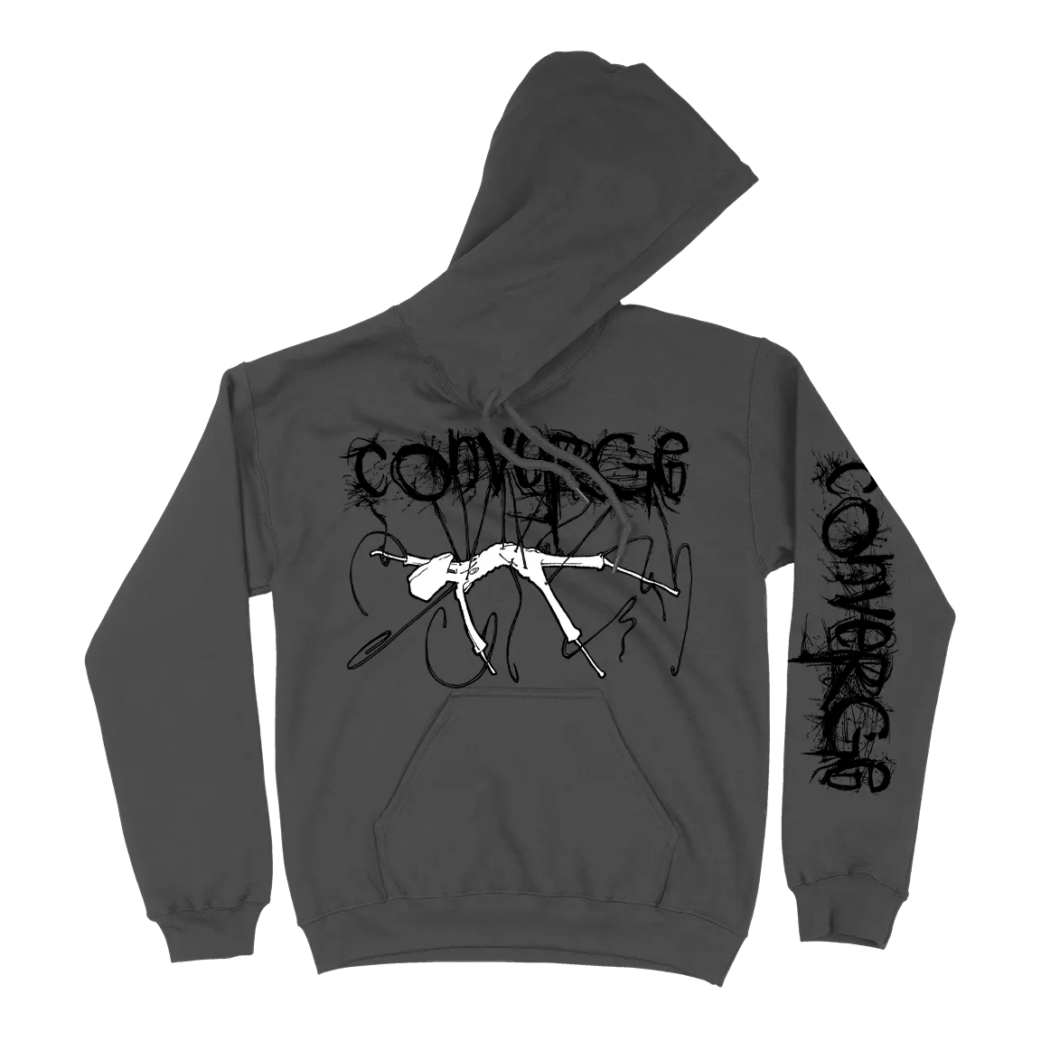 Converge "Forsaken" Premium Pigment-Dyed Black Hooded Sweatshirt