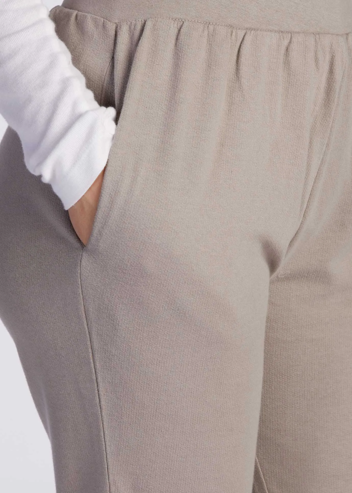 Cotton Cuffed Leggings Grey - Final Sale