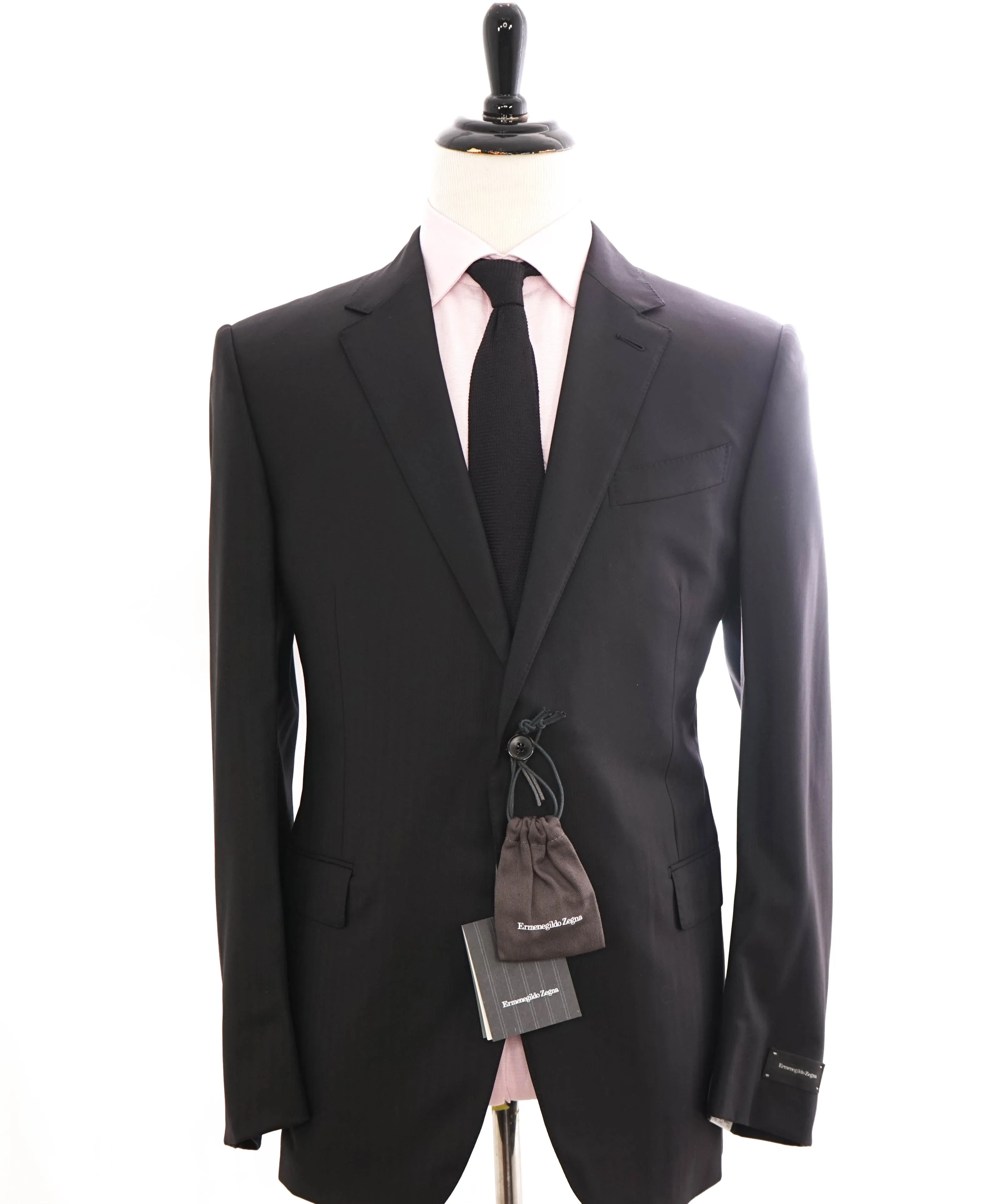 ERMENEGILDO ZEGNA - "15 MILMIL 15" Black Tonal Texture Blazer - 46R