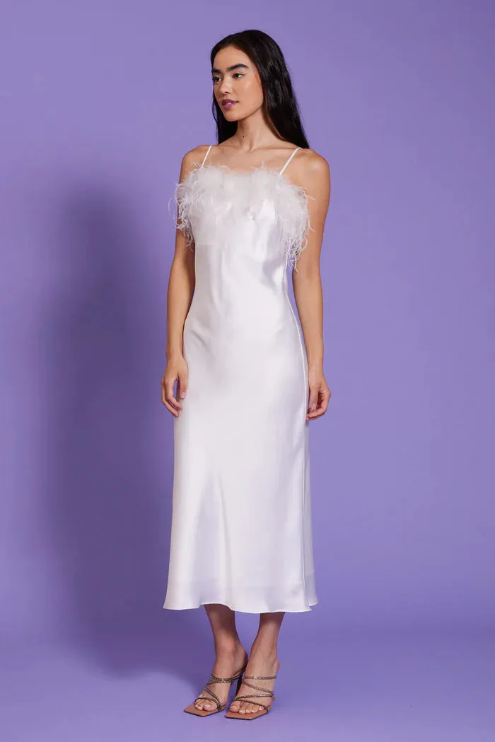 Flora Feather Slip Dress