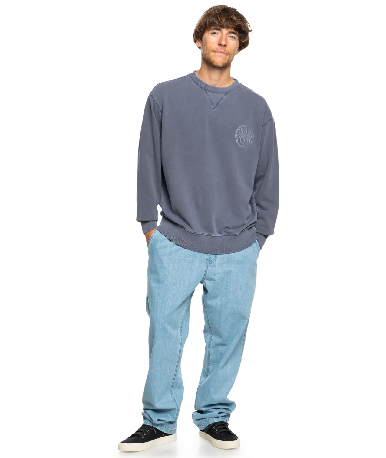 Garment Dye Sweatshirt in Estate Blue