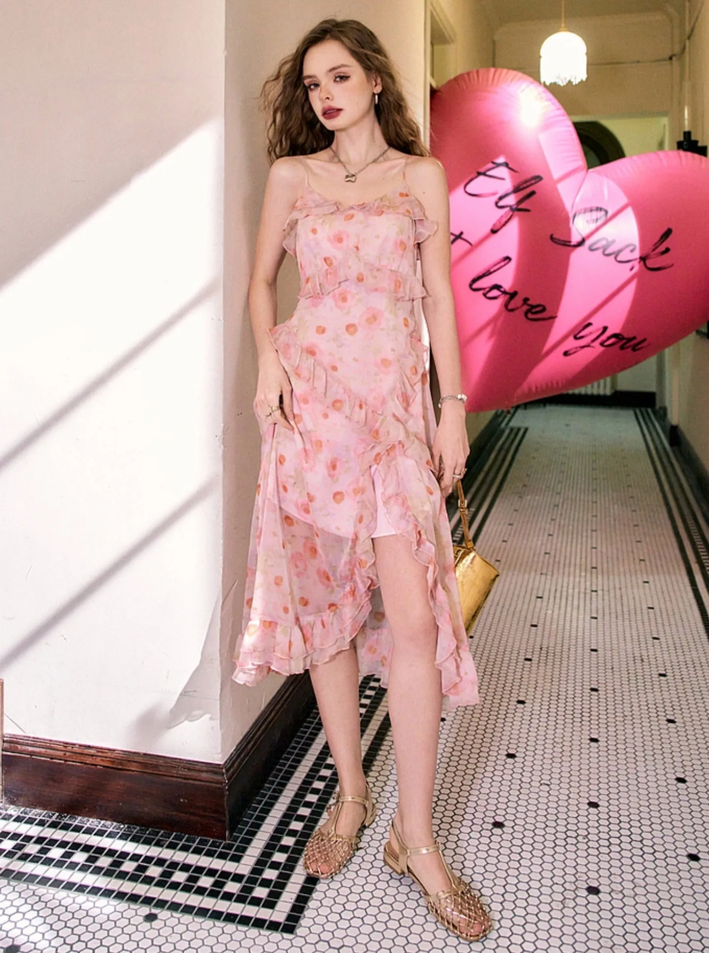 Gentle Wind Floral Slip Dress
