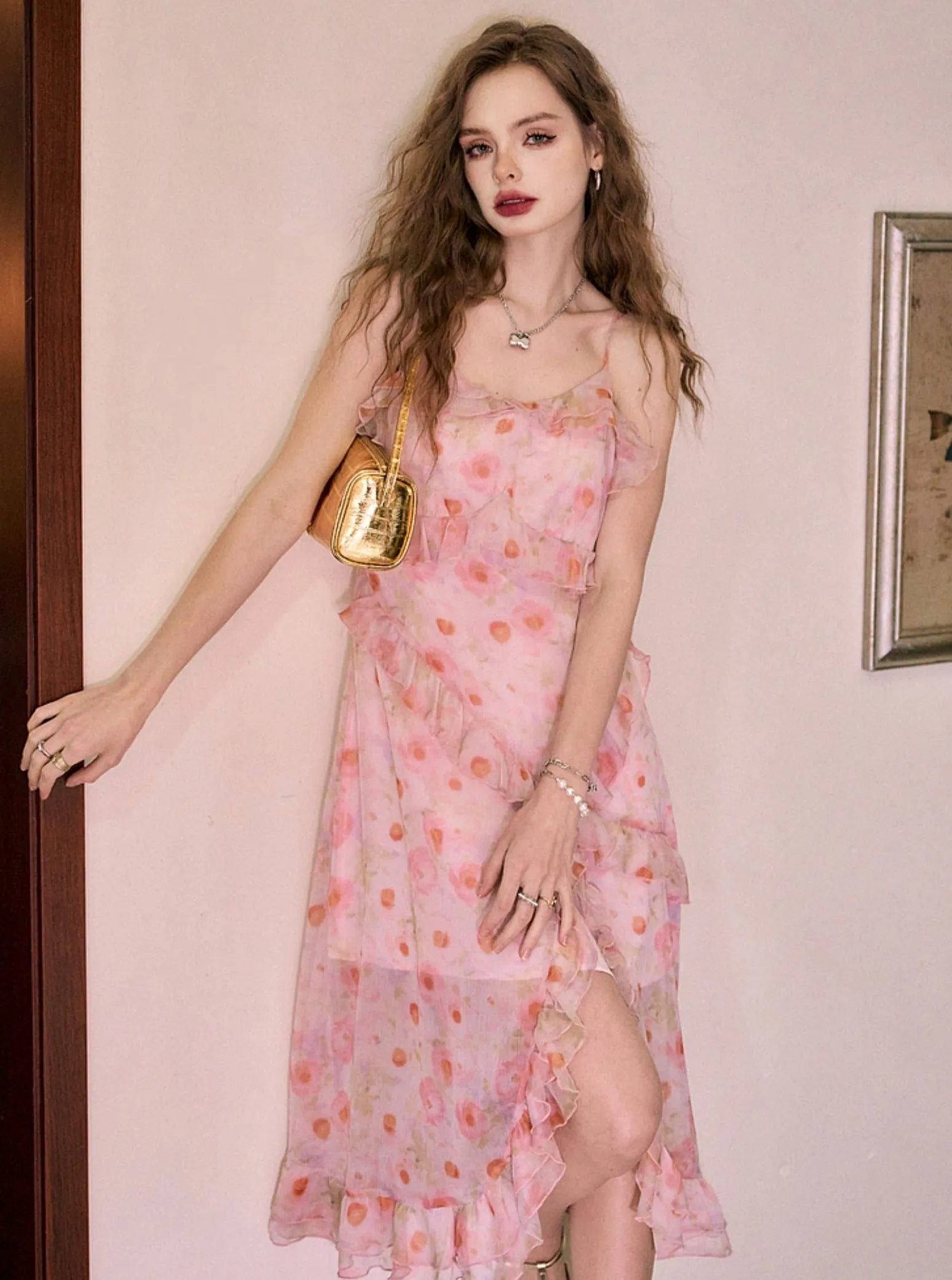 Gentle Wind Floral Slip Dress