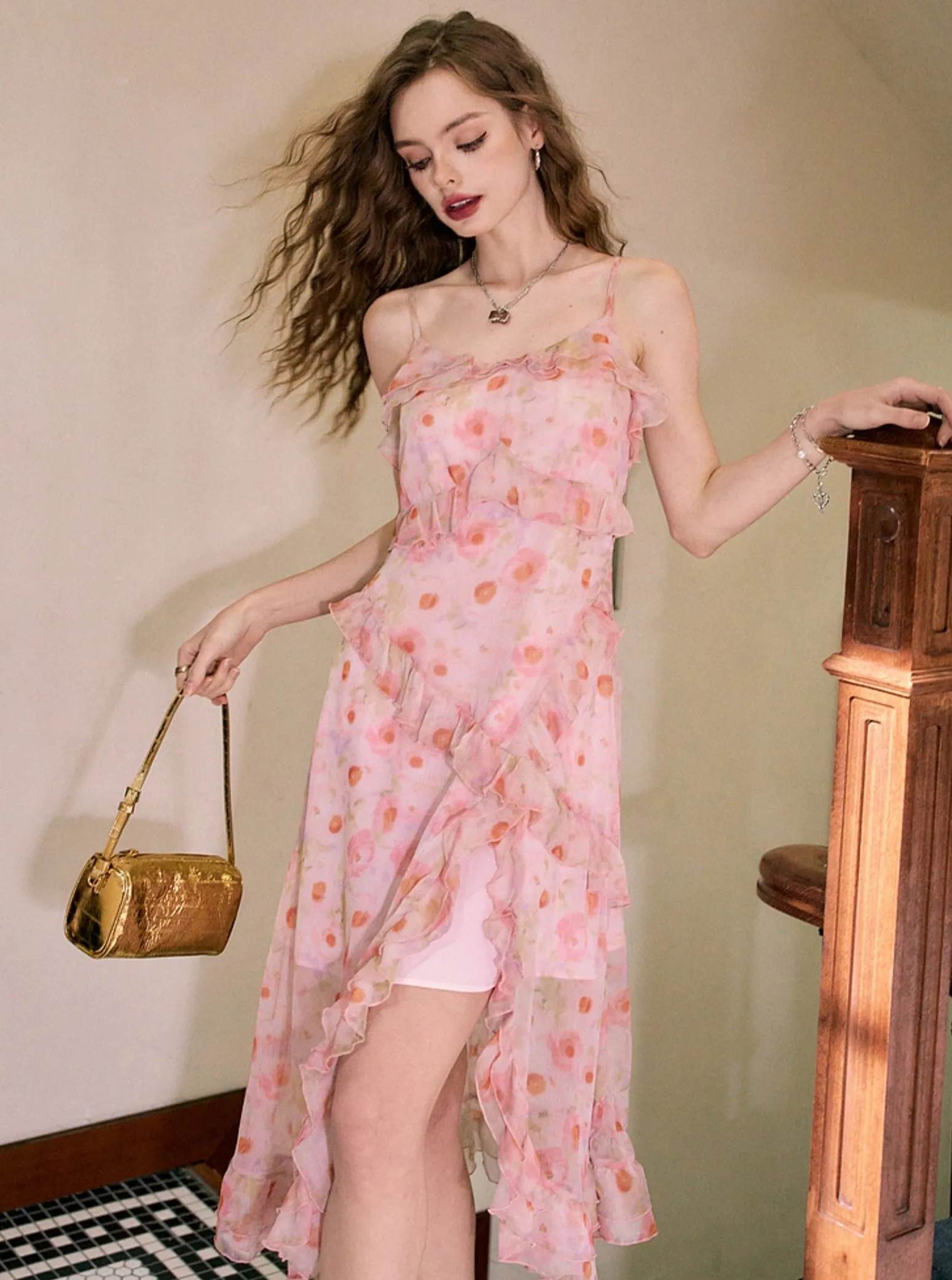 Gentle Wind Floral Slip Dress