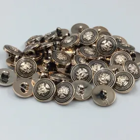 Grey Plastic Crest Buttons