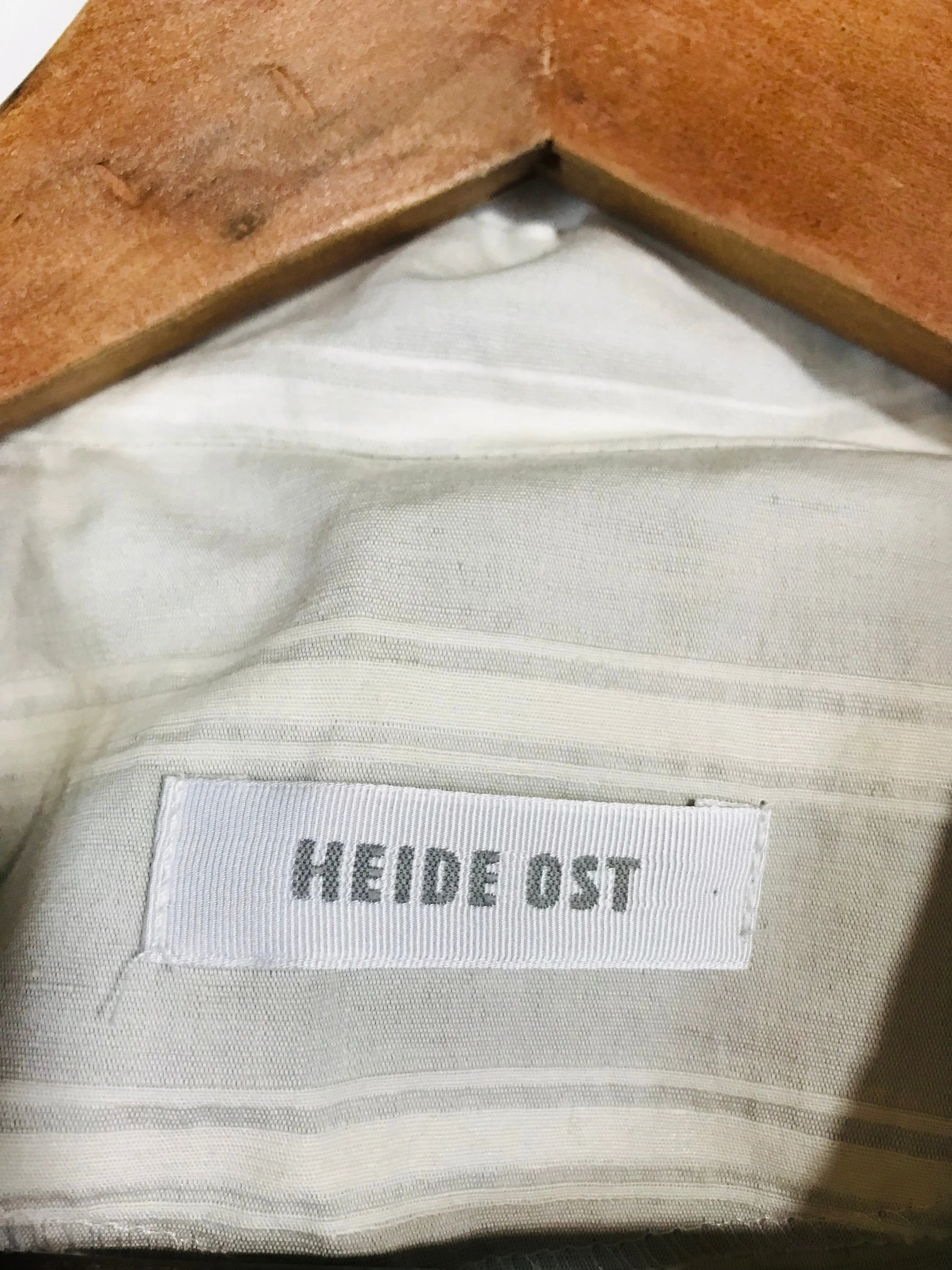 Heide Ost Women's Linen Blend Overcoat Coat | UK14 | Grey