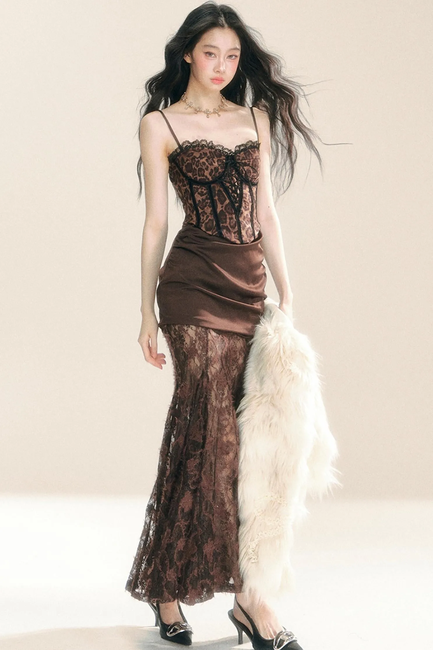 High-Quality Lace Slip Dress Set-Up