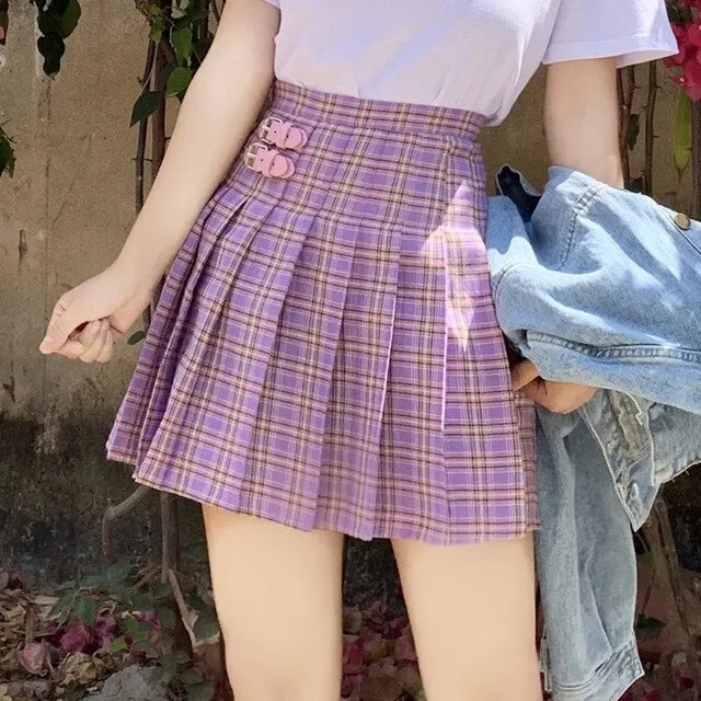 High Waist Summer Pleated Skirt