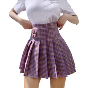 High Waist Summer Pleated Skirt