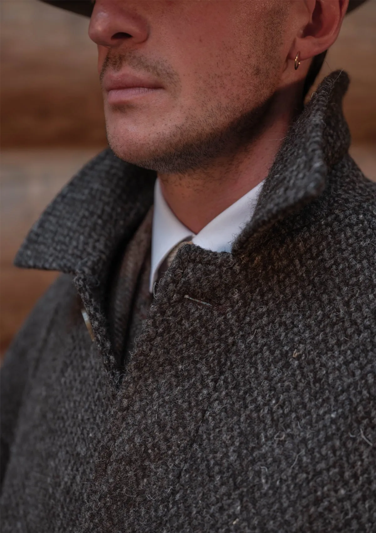 Horsley Raglan Pure Wool Belted Overcoat - Dusty Brown