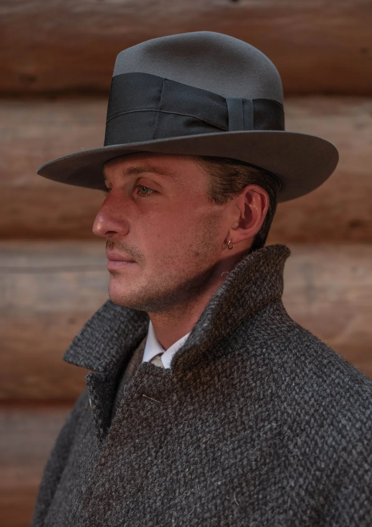 Horsley Raglan Pure Wool Belted Overcoat - Dusty Brown