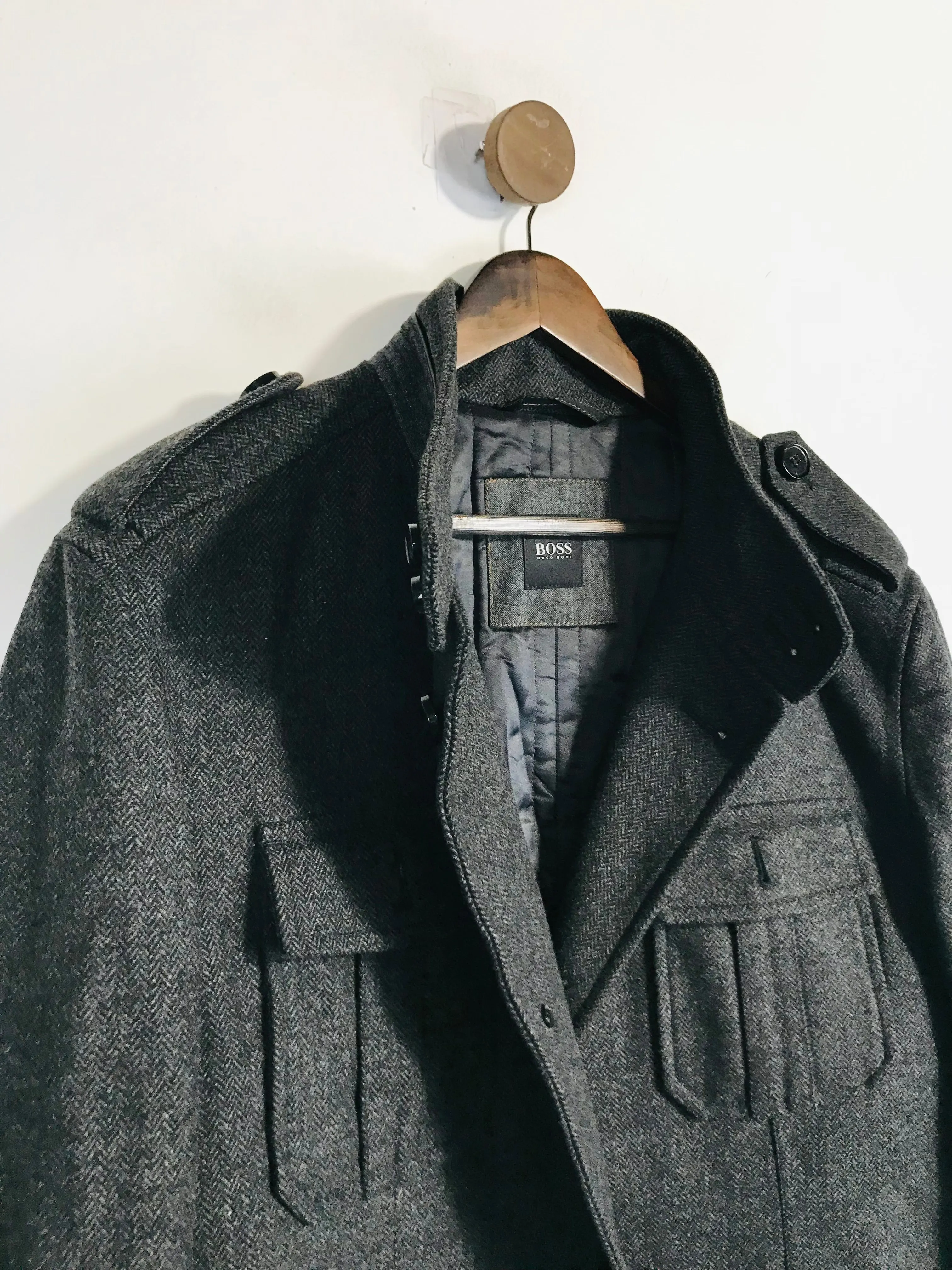 Hugo Boss Men's Overcoat Coat | UK56 | Grey