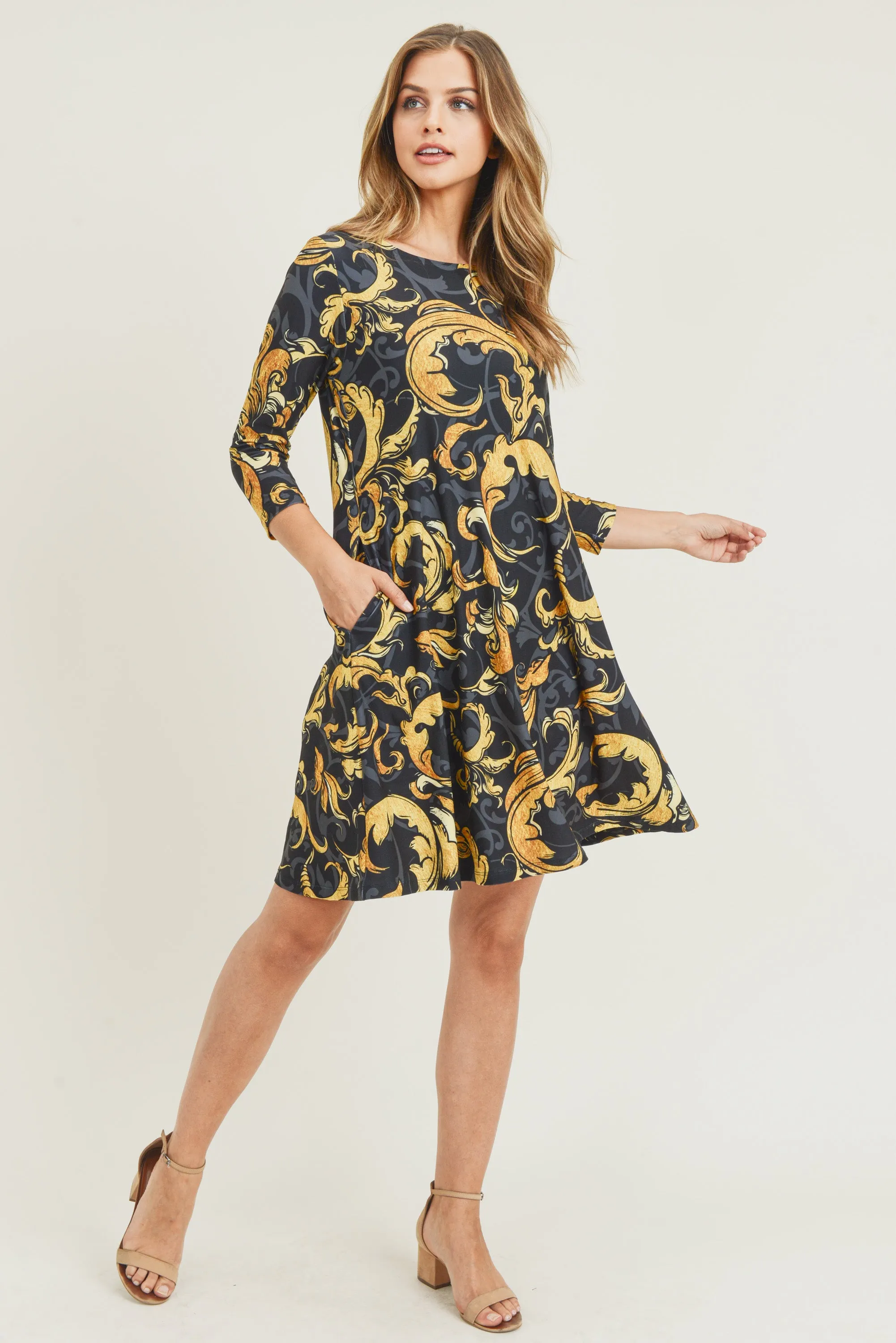 Lavish Filigree A-Line Dress