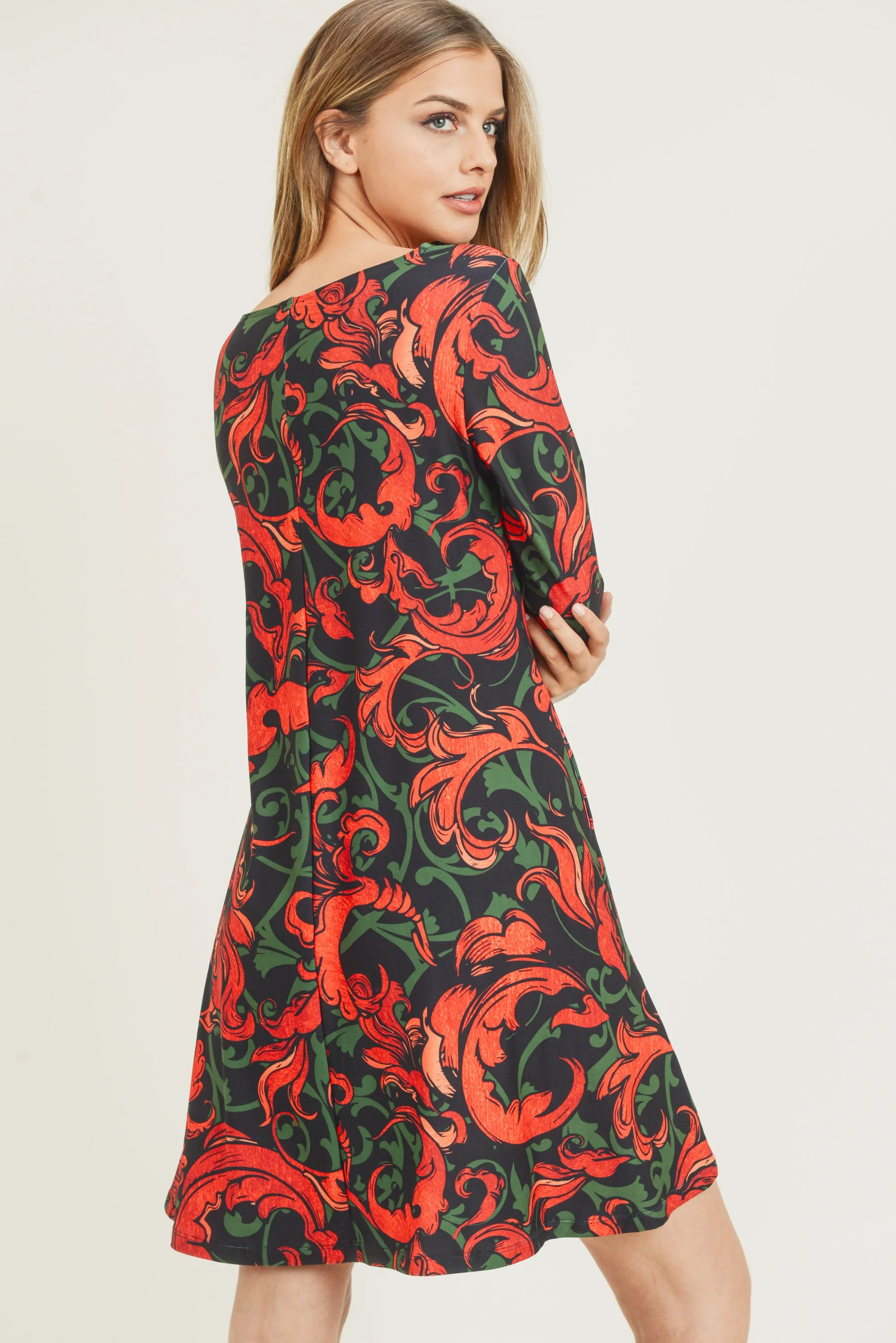 Lavish Filigree A-Line Dress