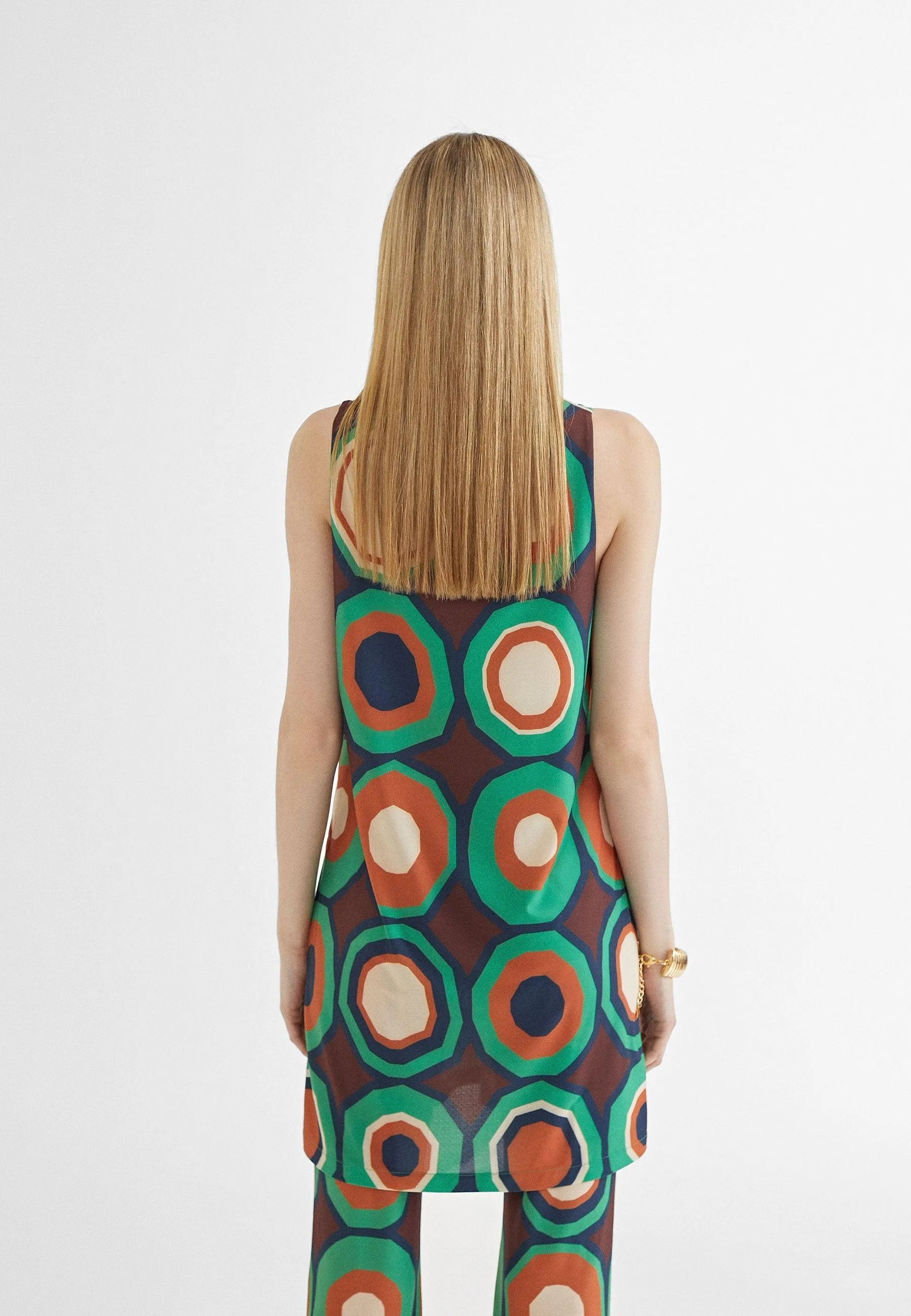 Long printed top