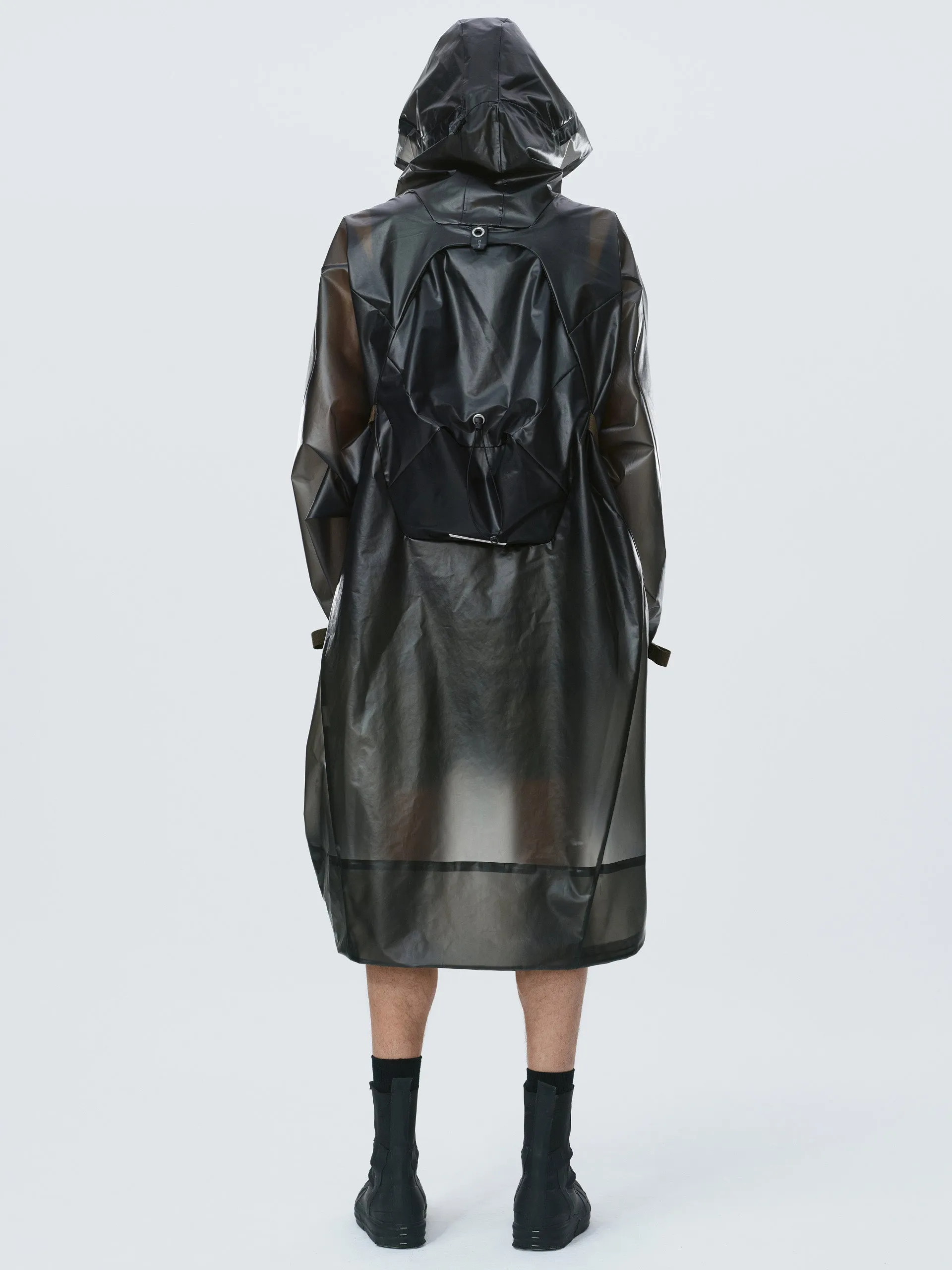 lpuus / translucent backpack overcoat
