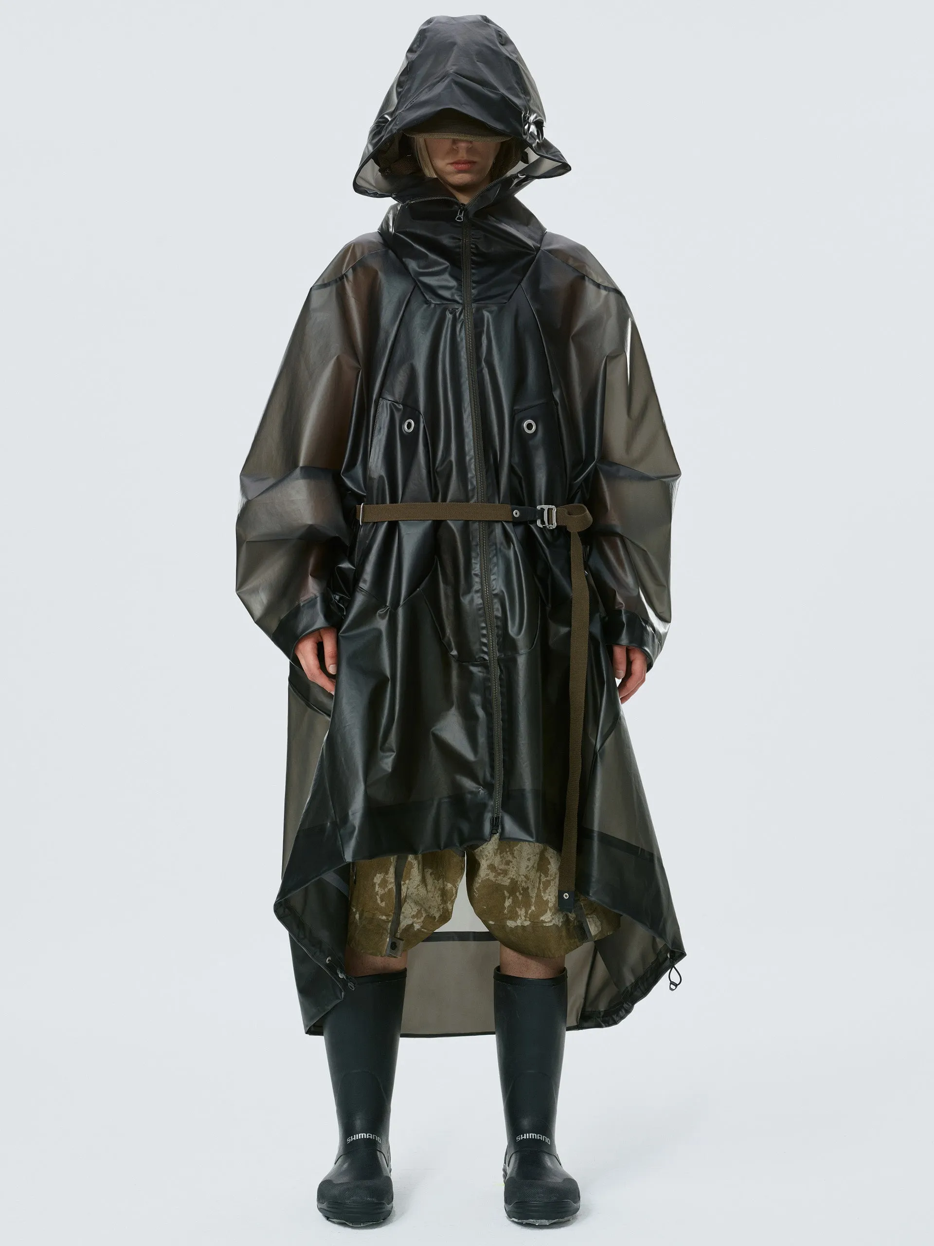 lpuus / translucent backpack overcoat