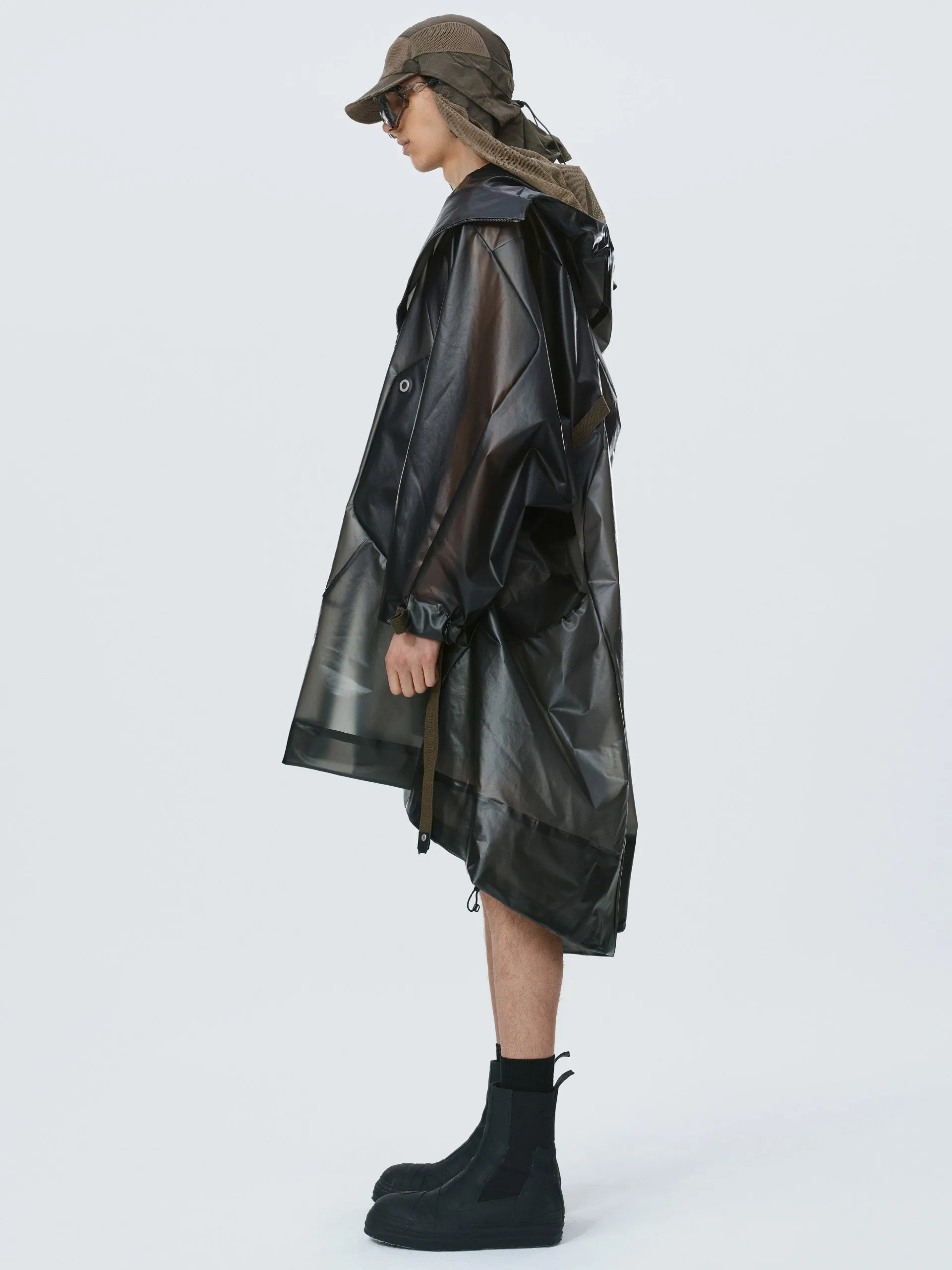 lpuus / translucent backpack overcoat