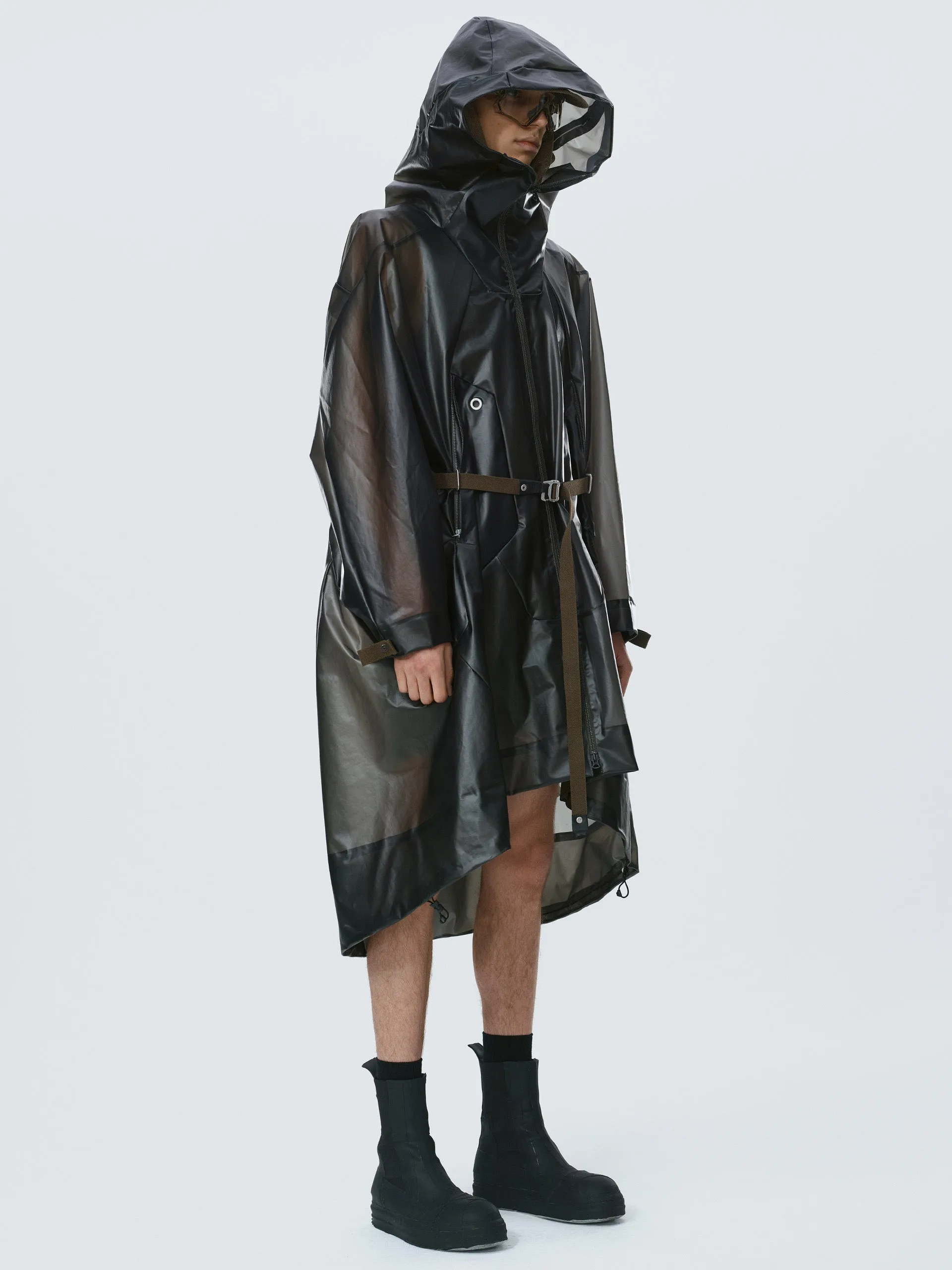 lpuus / translucent backpack overcoat