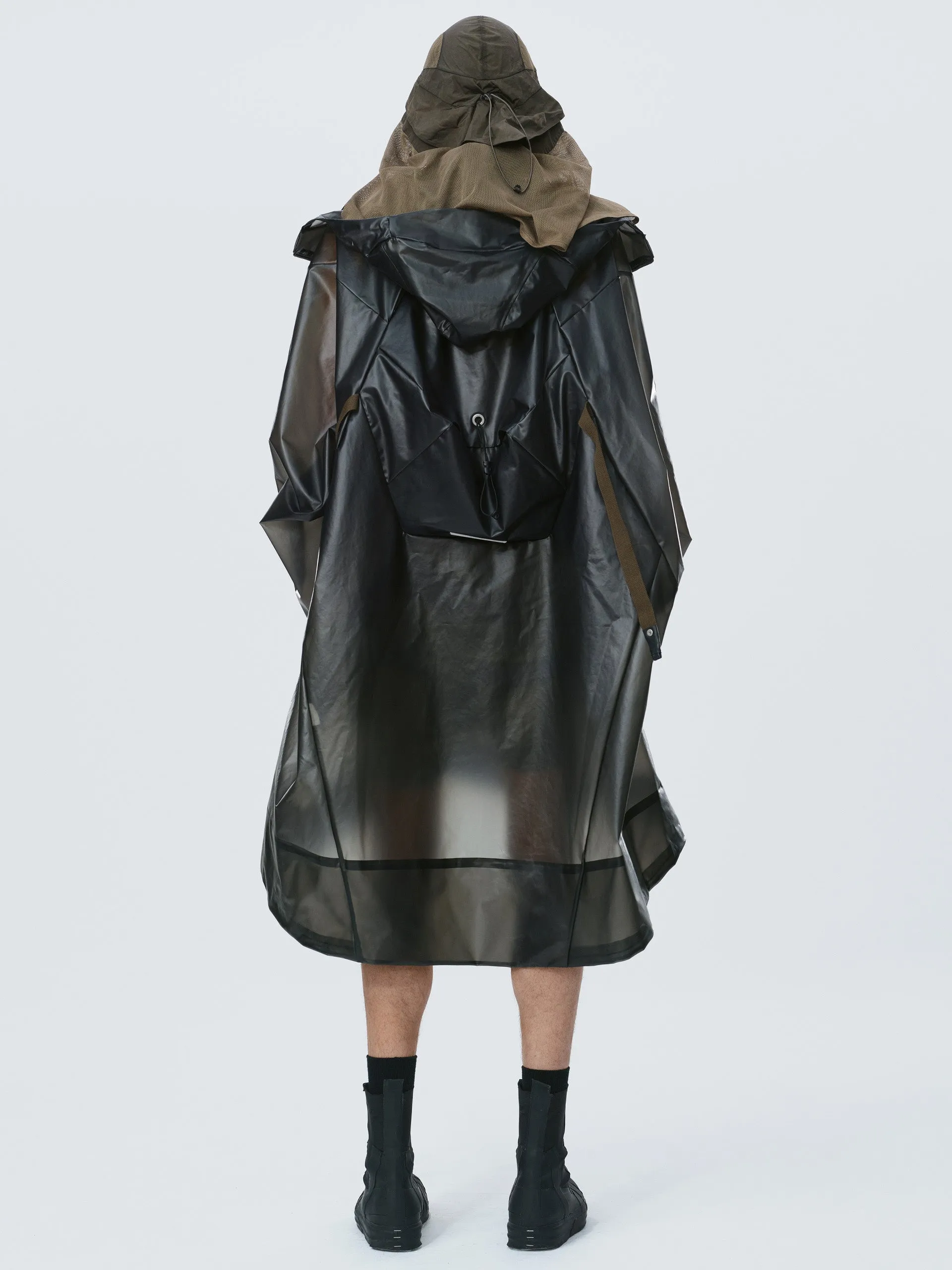 lpuus / translucent backpack overcoat