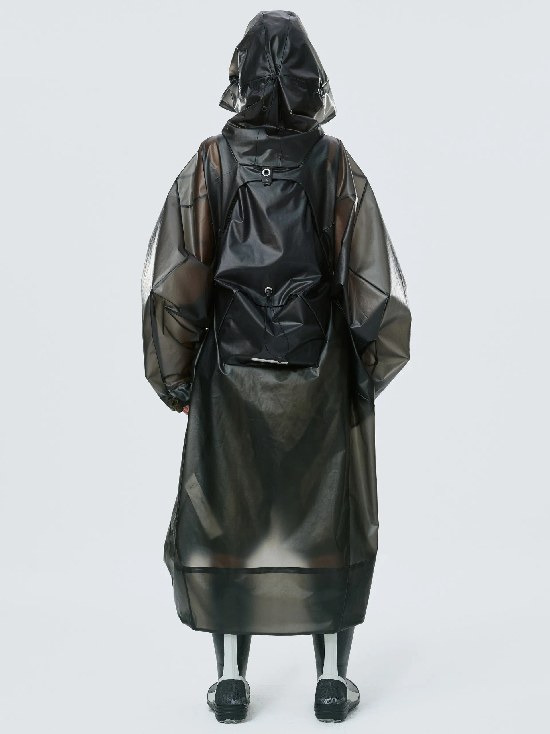 lpuus / translucent backpack overcoat