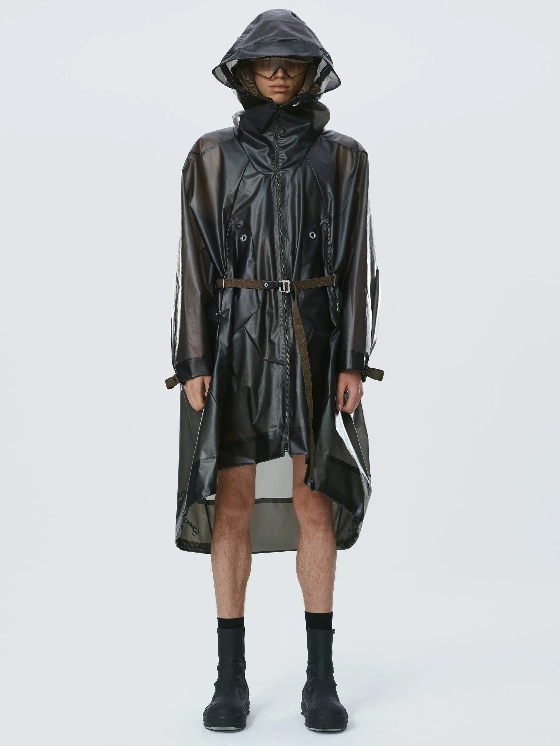lpuus / translucent backpack overcoat