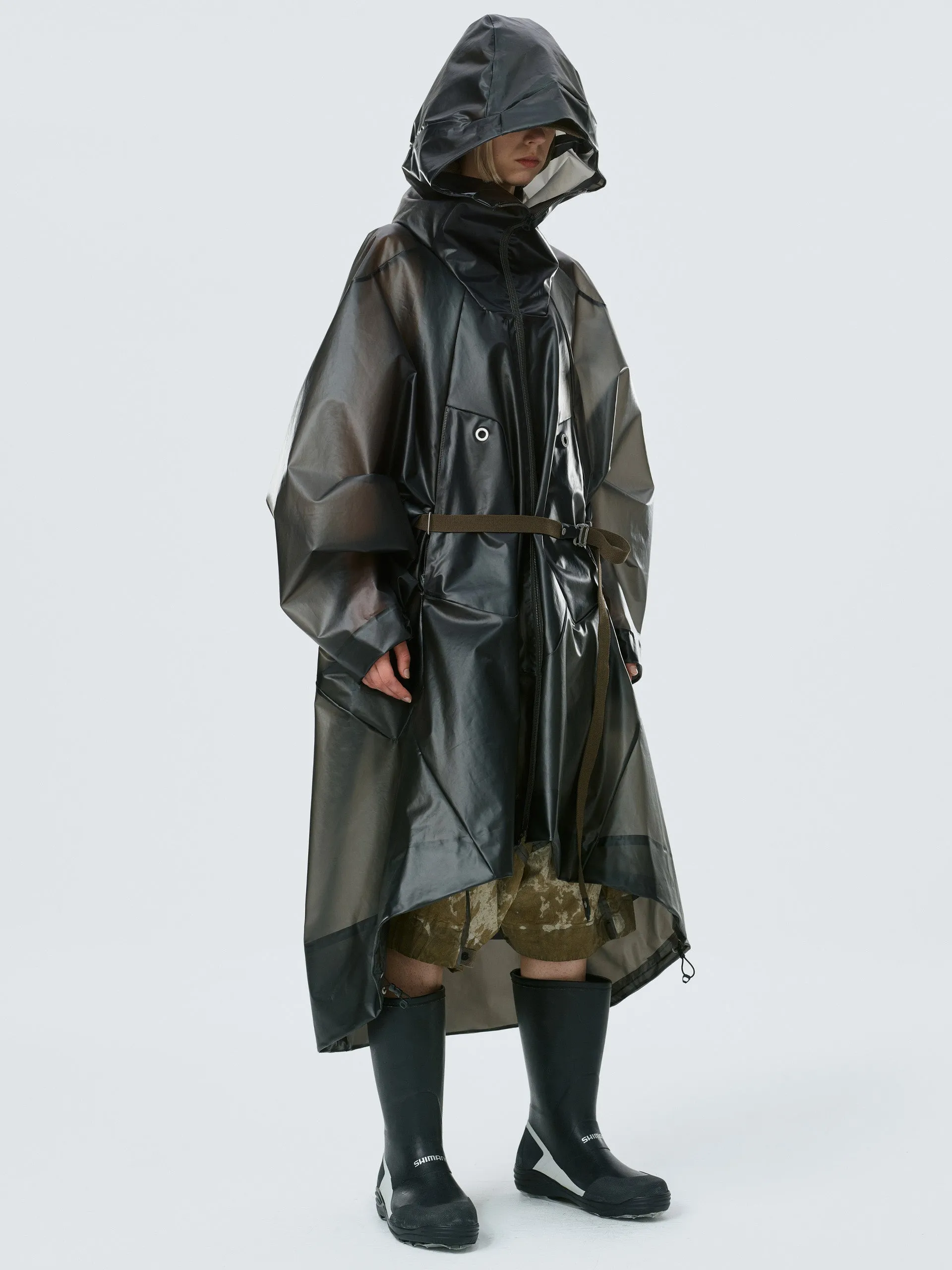 lpuus / translucent backpack overcoat