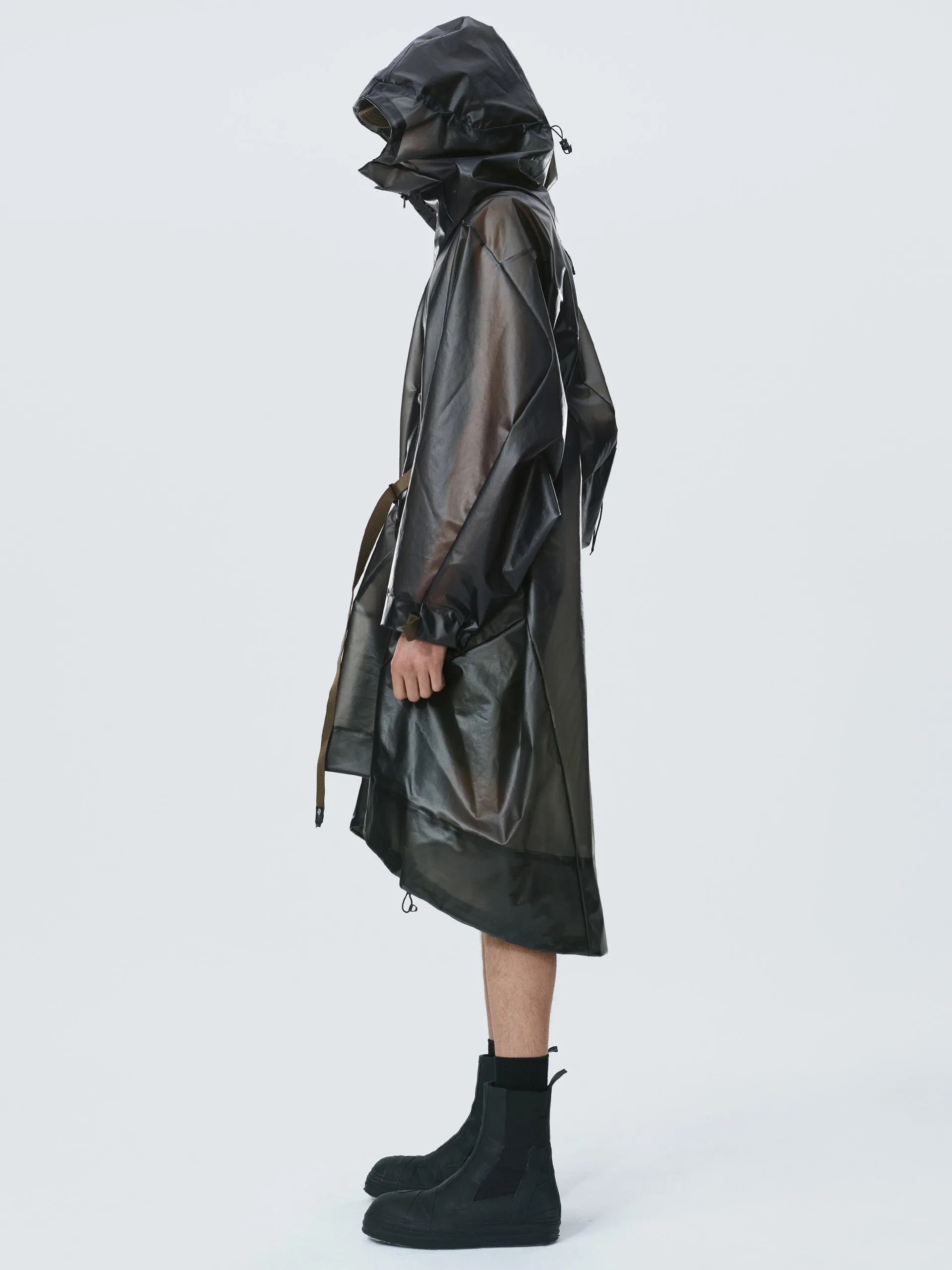 lpuus / translucent backpack overcoat