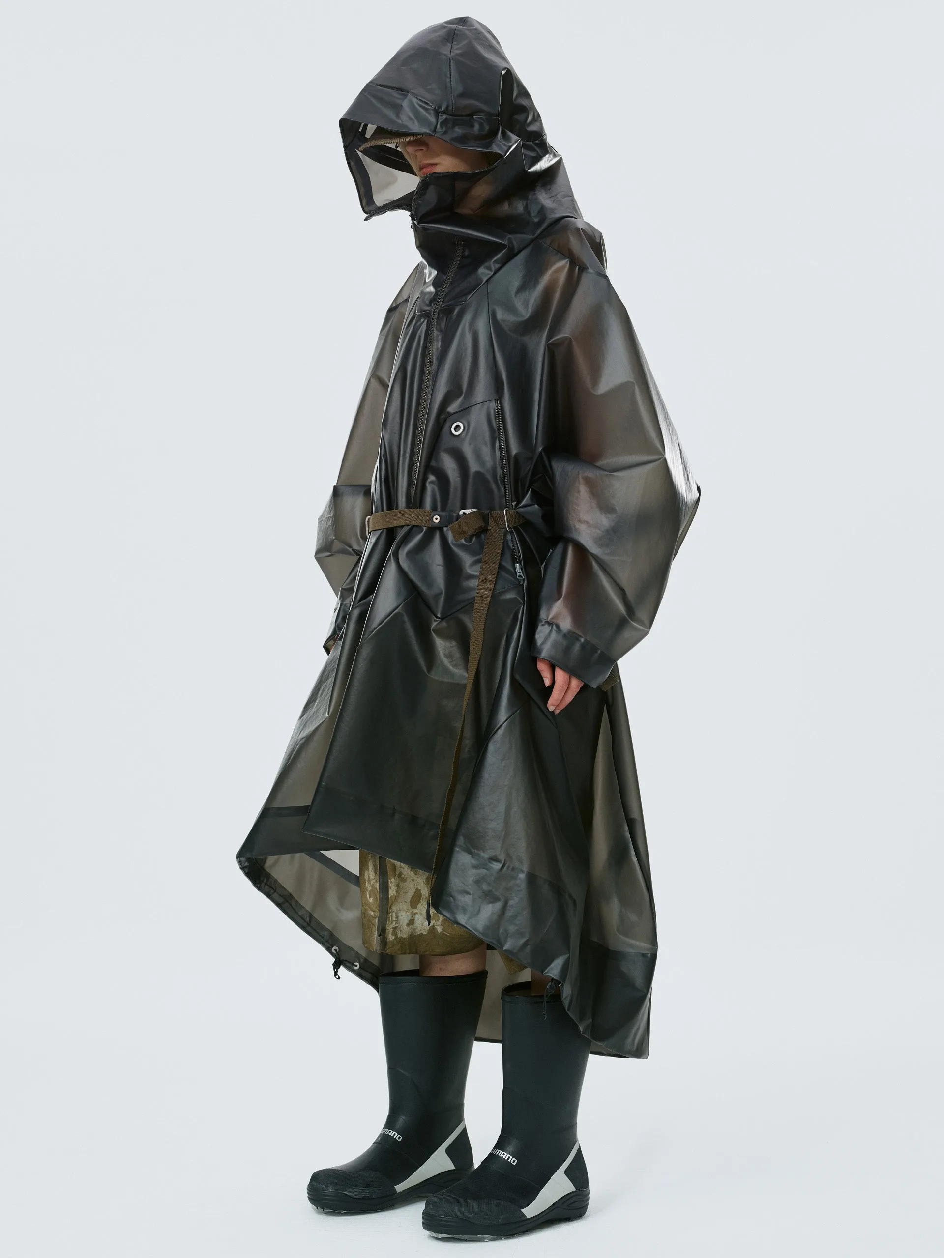 lpuus / translucent backpack overcoat
