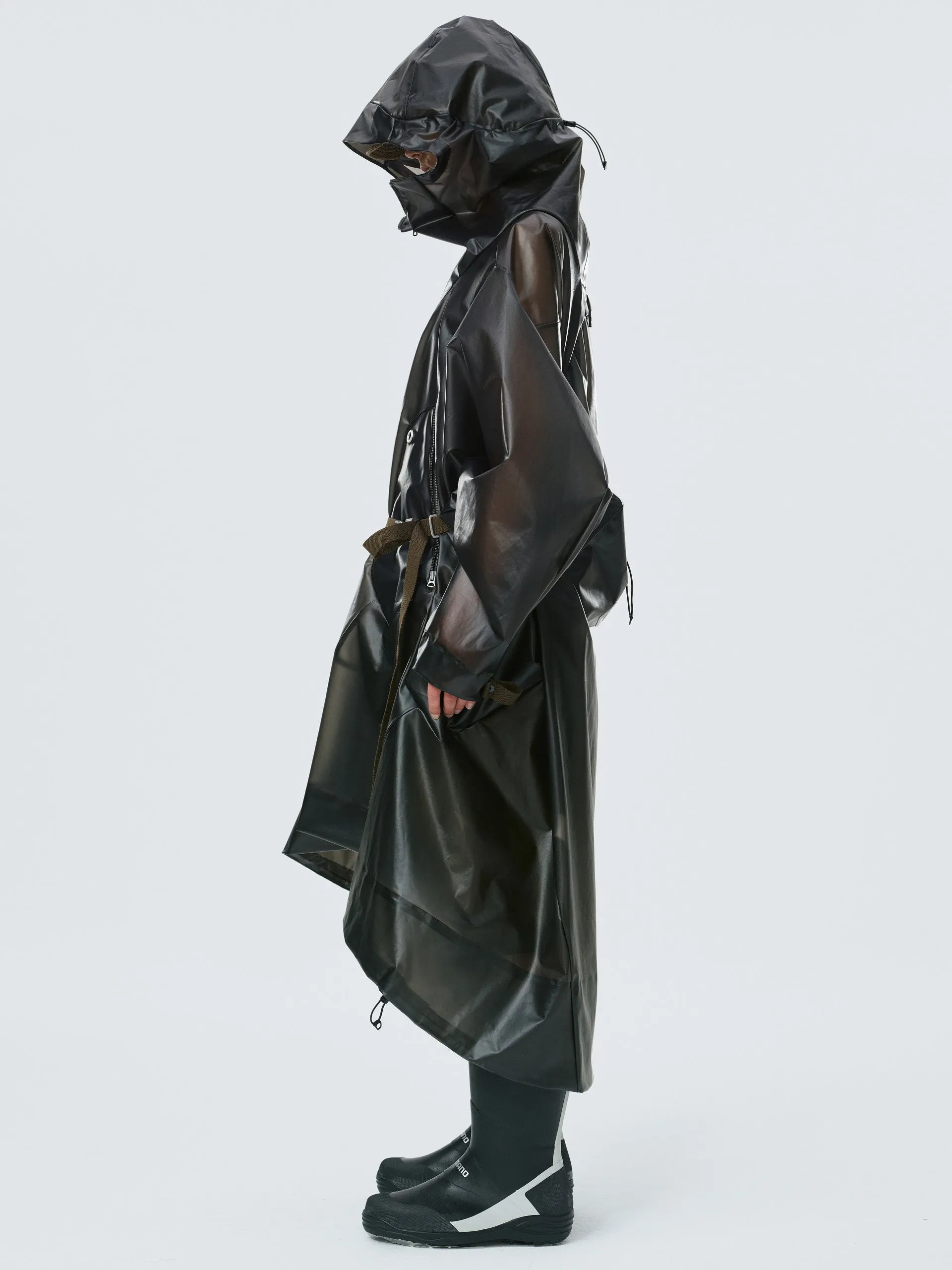 lpuus / translucent backpack overcoat