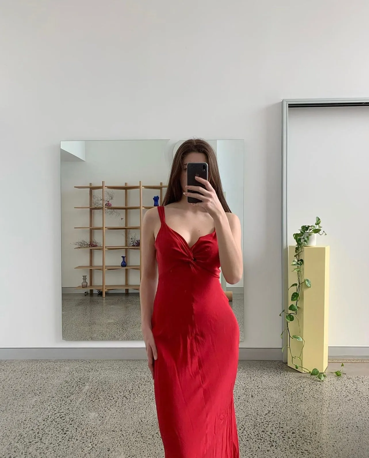 Maude Silk Slip in Strawberry