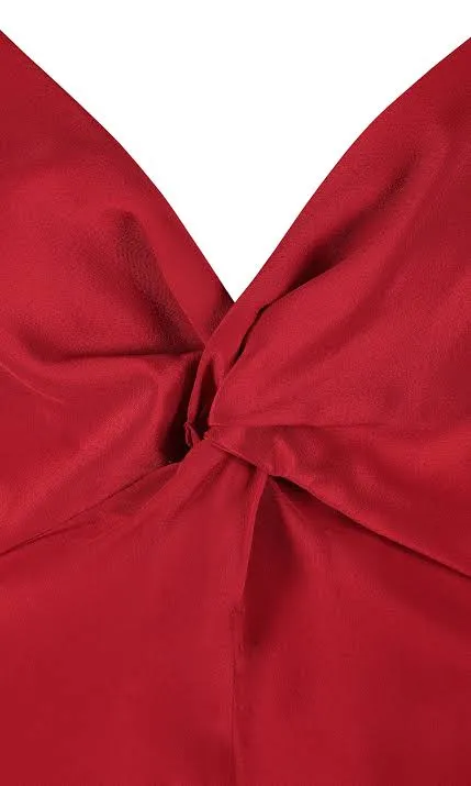Maude Silk Slip in Strawberry