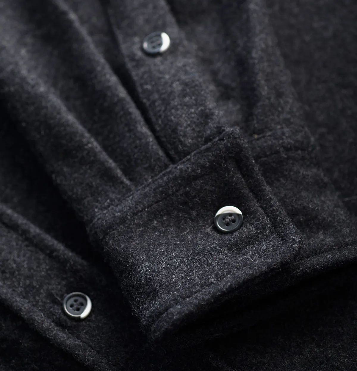 Men's Modern Melton Wool in Charcoal-- LIMITED SIZES