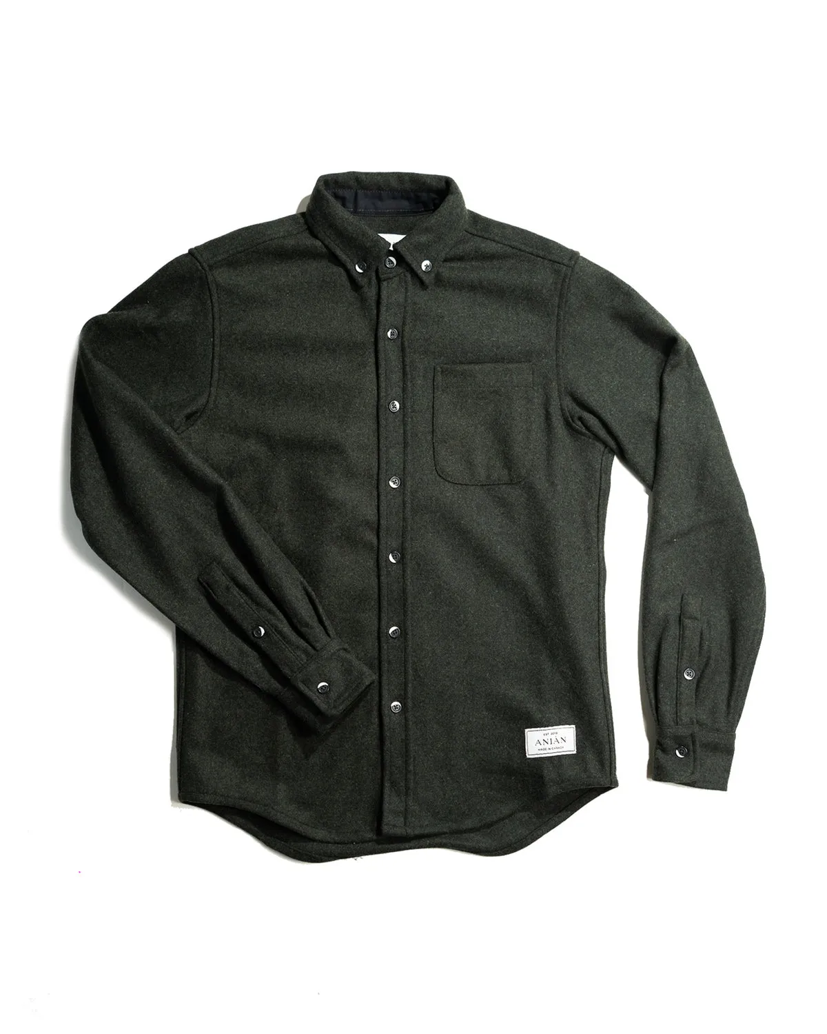 Men's Modern Melton Wool in Olive-Limited Sizes Available