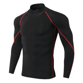 Men's Quick Dry Thermal Underwear - Black w/Red Lining