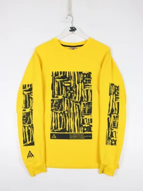 Nike ACG T Shirt Mens Small Yellow Thermal Outdoors