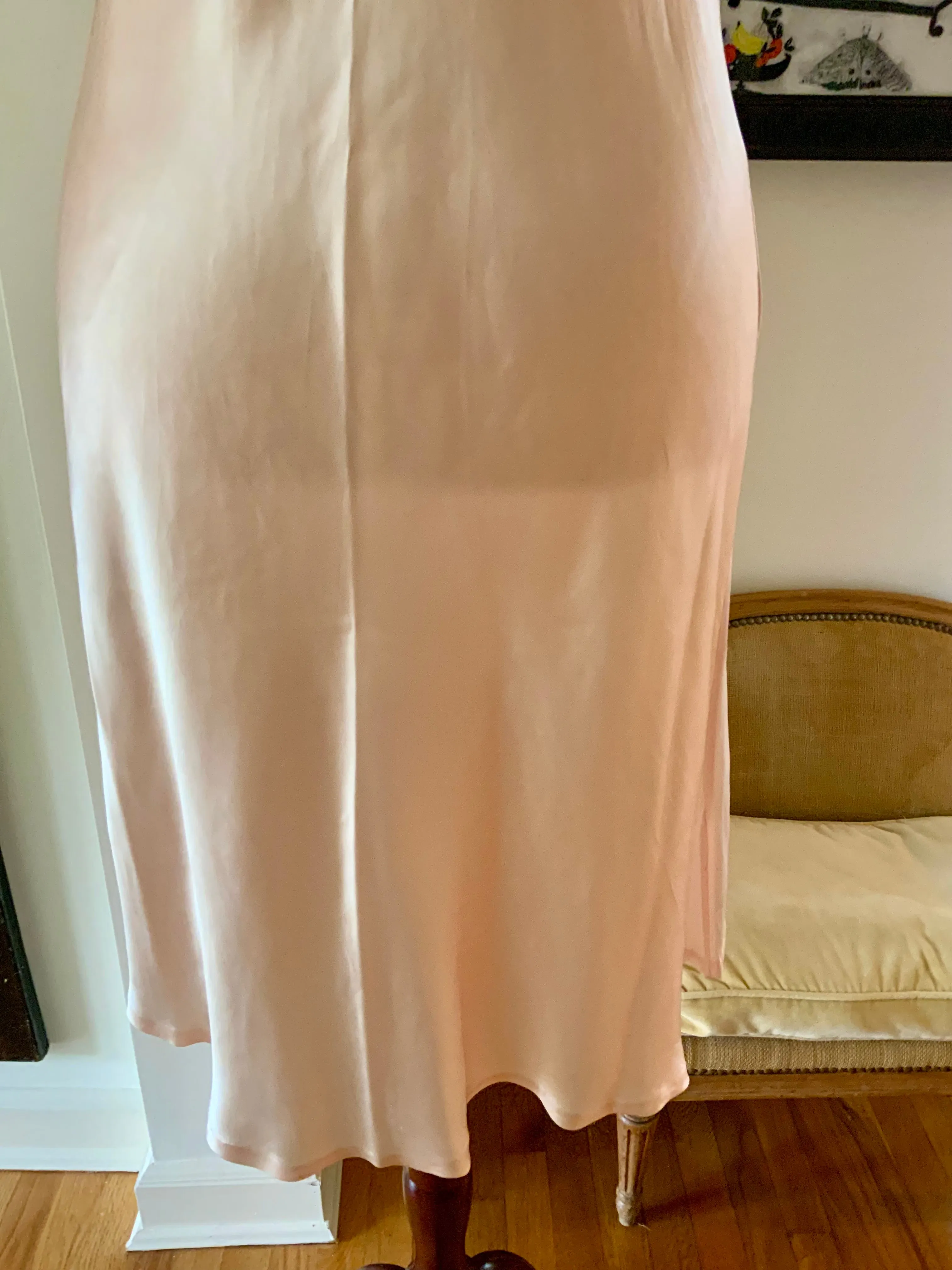 Pink Satin Slip Dress - 40s