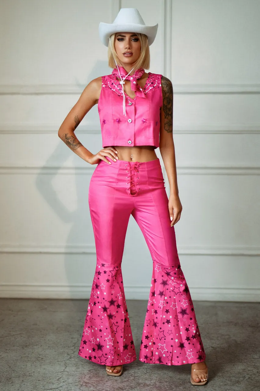 Plus Size Pink Cowgirl Doll Costume