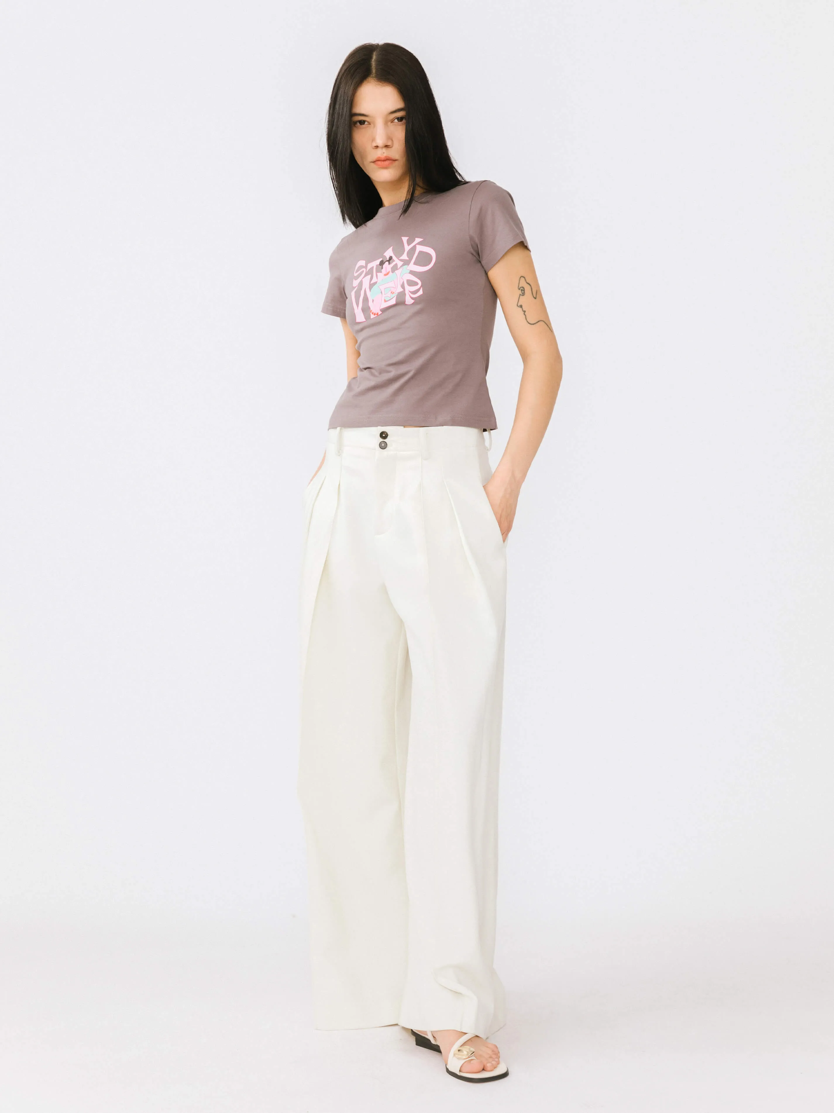 "Stay Weird" Printed T-Shirt